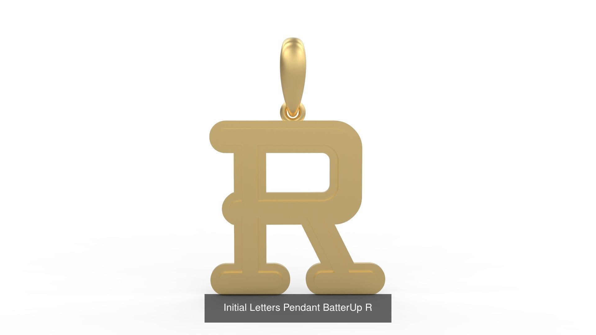 Initial Letters Pendant Alphabets BatterUp 3D Model Collection_20