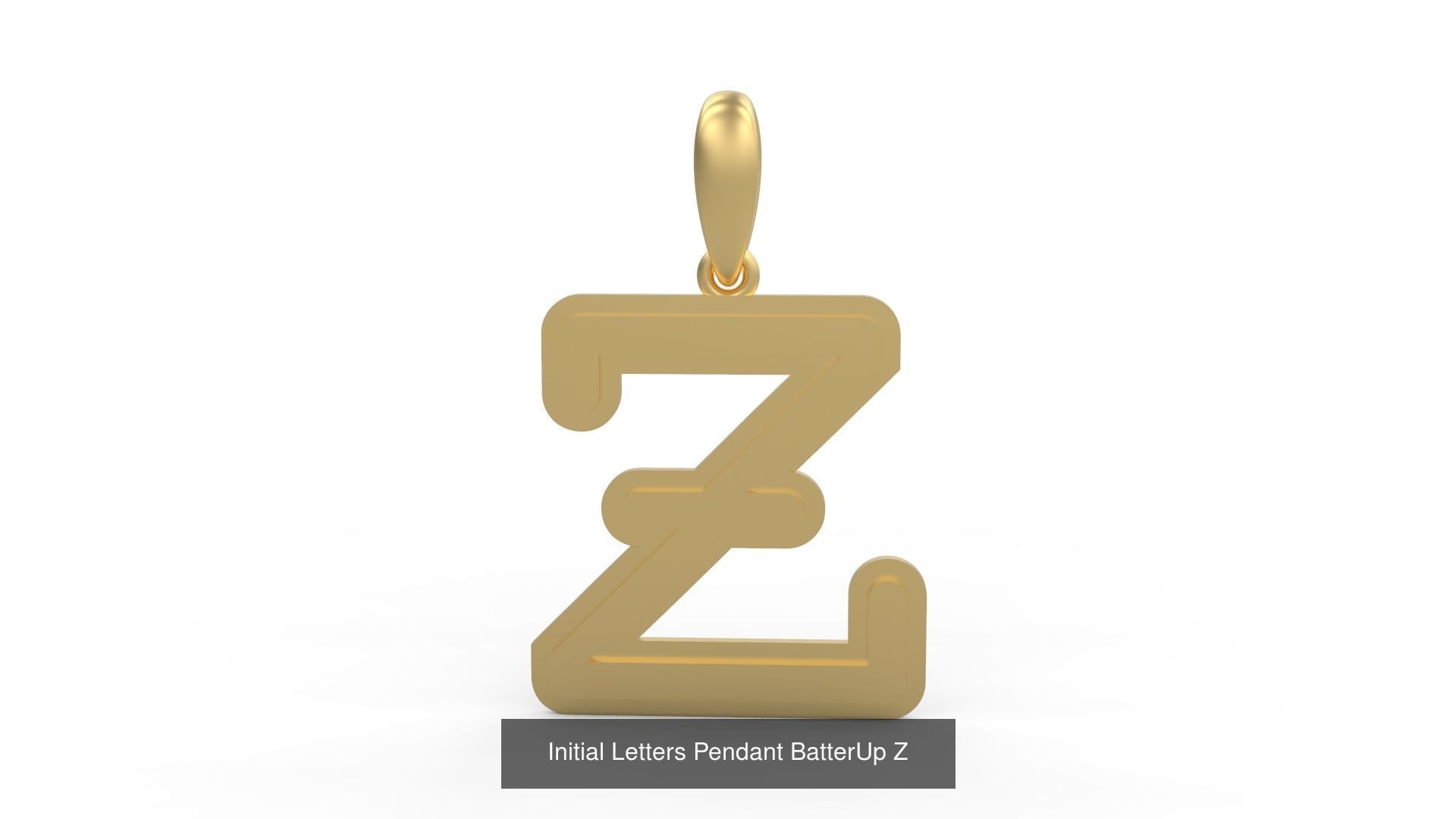 Initial Letters Pendant Alphabets BatterUp 3D Model Collection_28