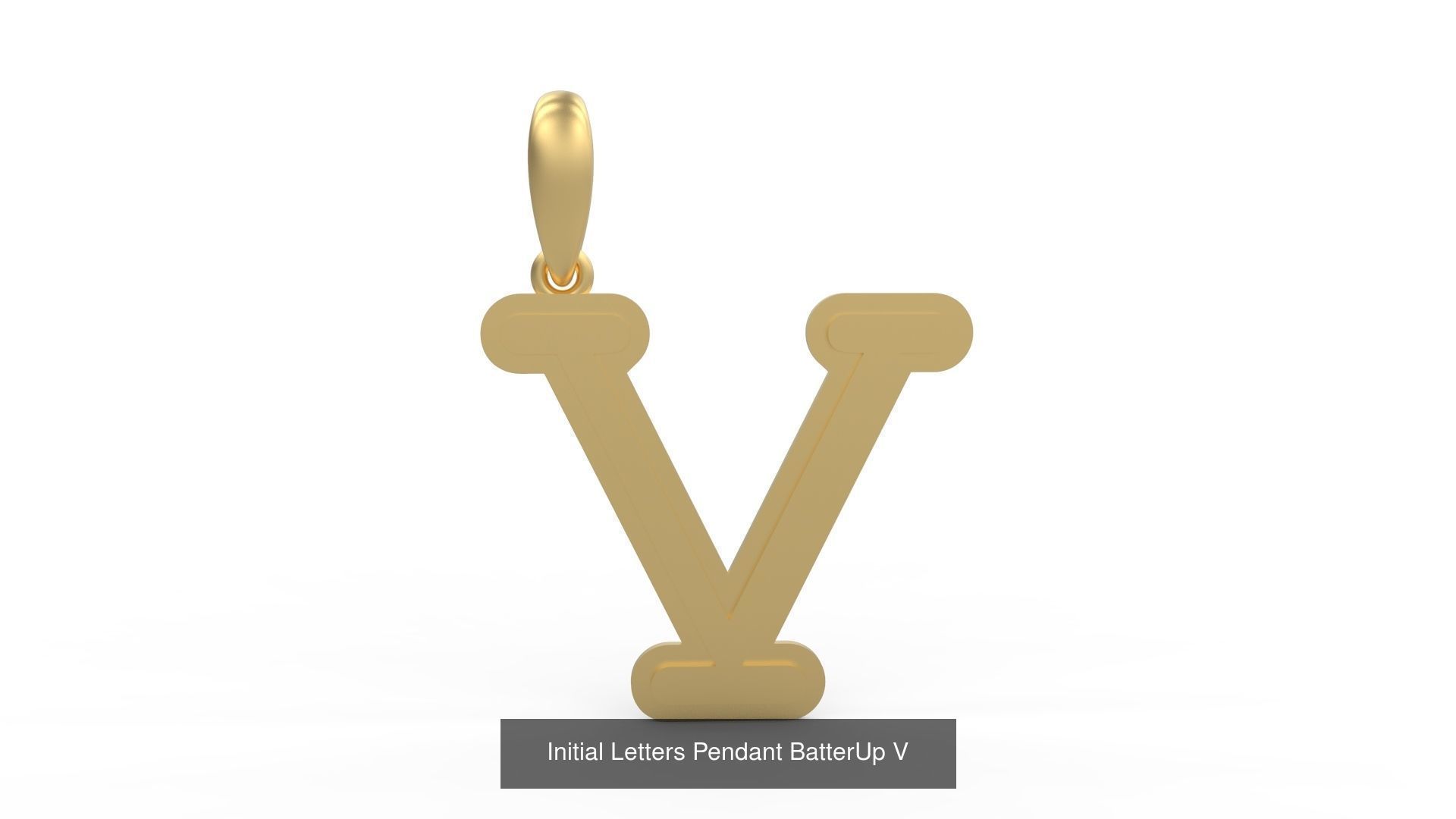 Initial Letters Pendant Alphabets BatterUp 3D Model Collection_24