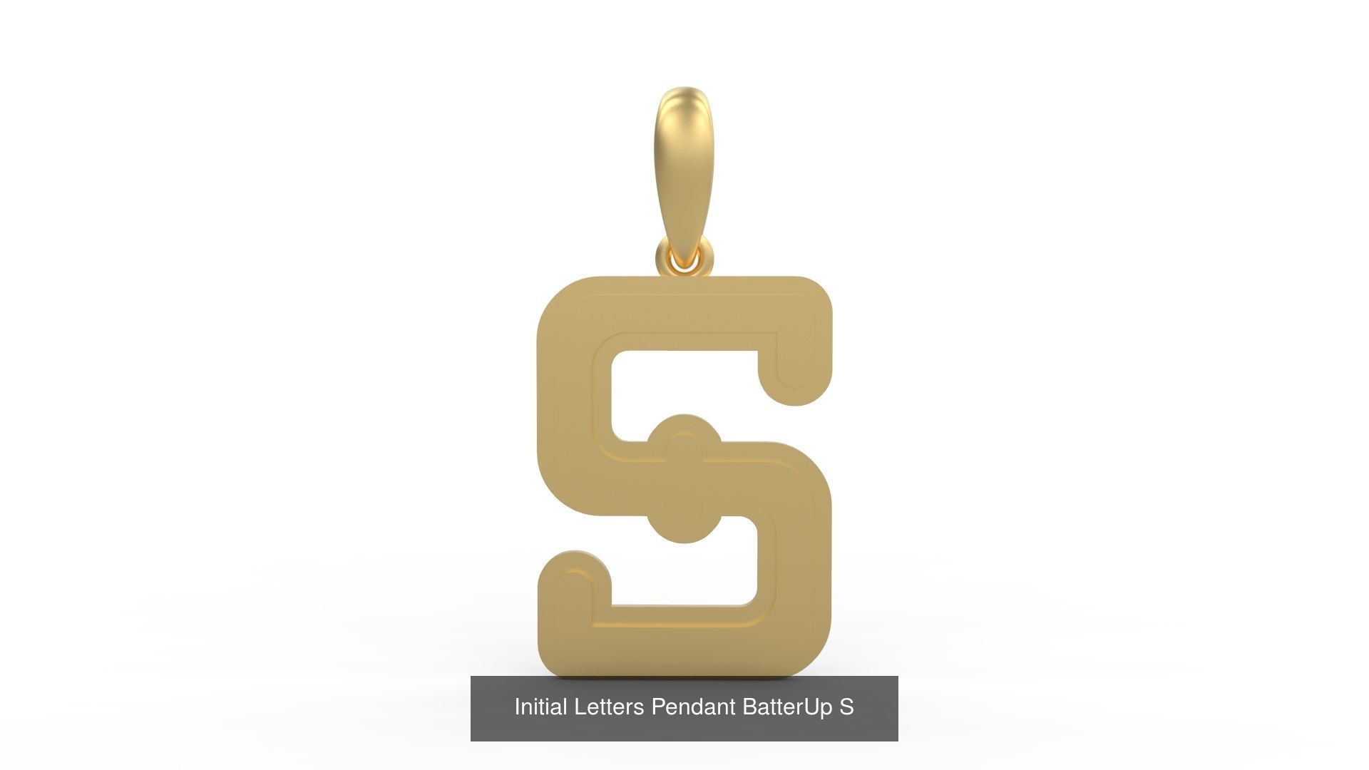 Initial Letters Pendant Alphabets BatterUp 3D Model Collection_21