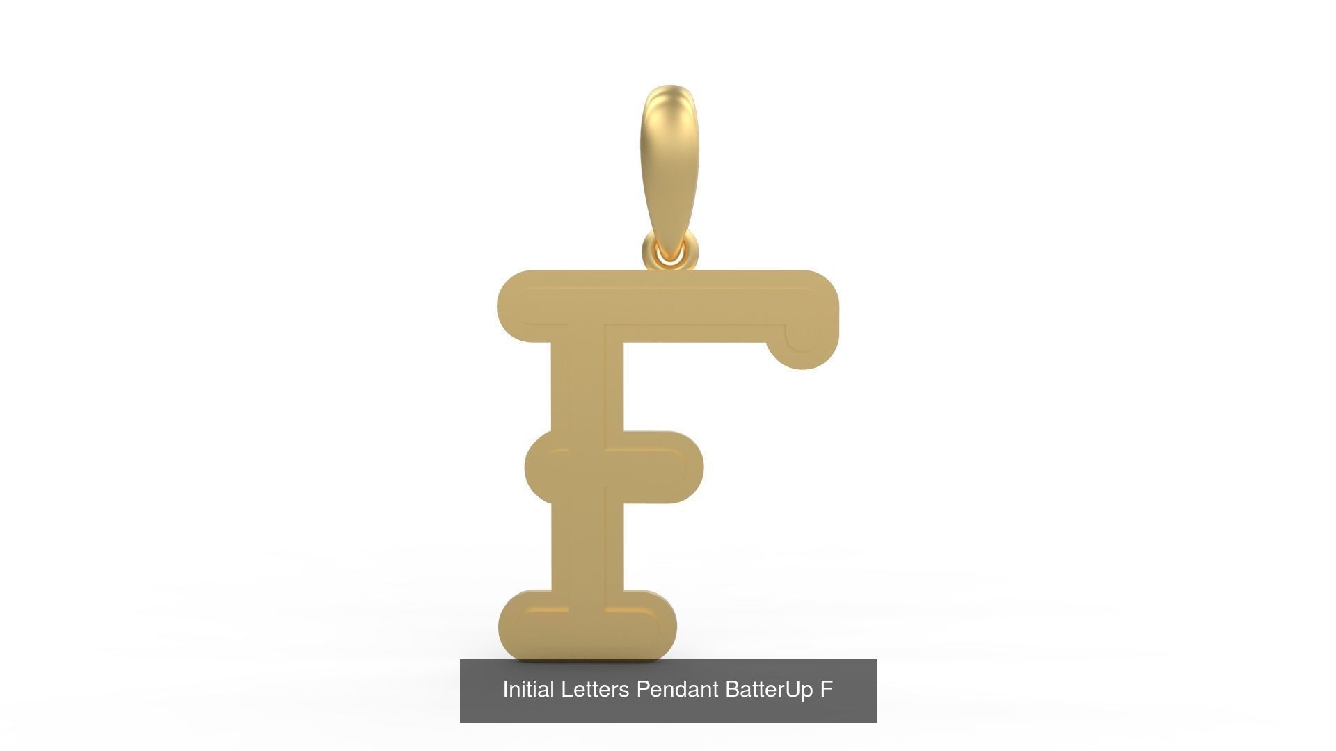 Initial Letters Pendant Alphabets BatterUp 3D Model Collection_8