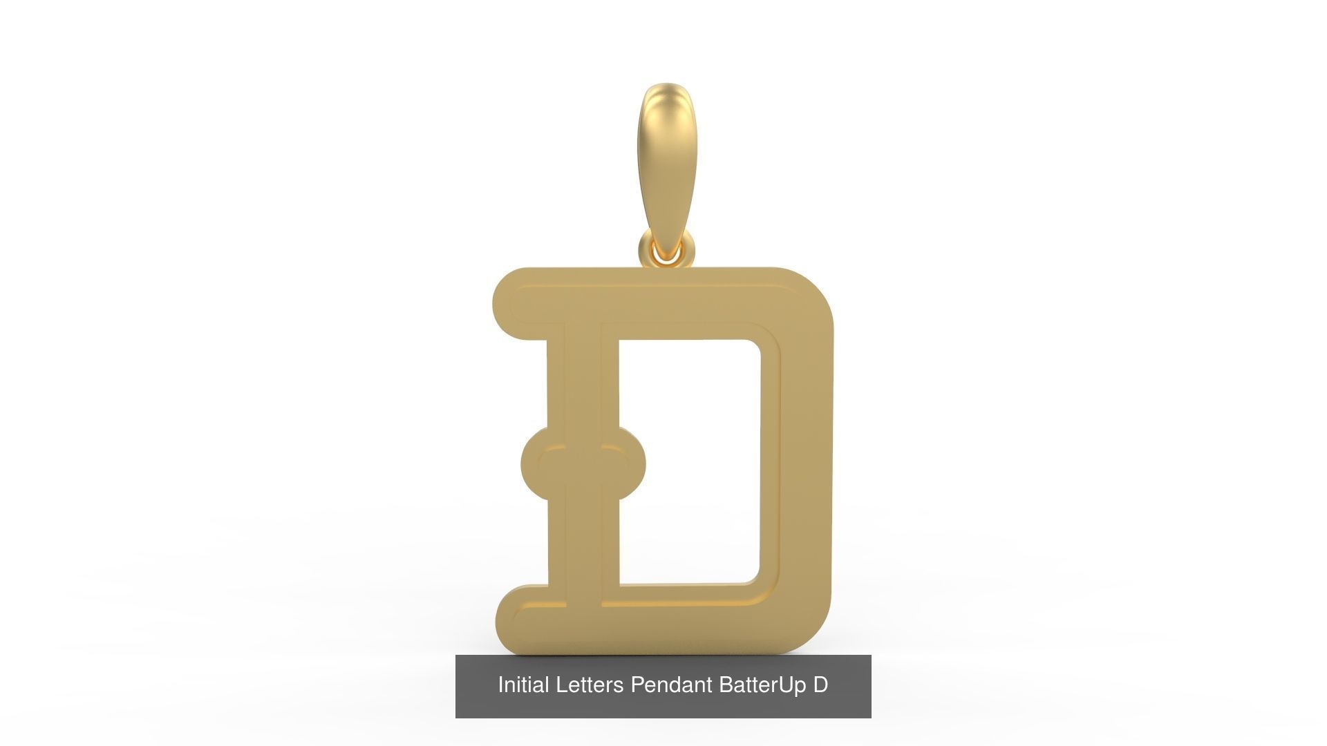 Initial Letters Pendant Alphabets BatterUp 3D Model Collection_6