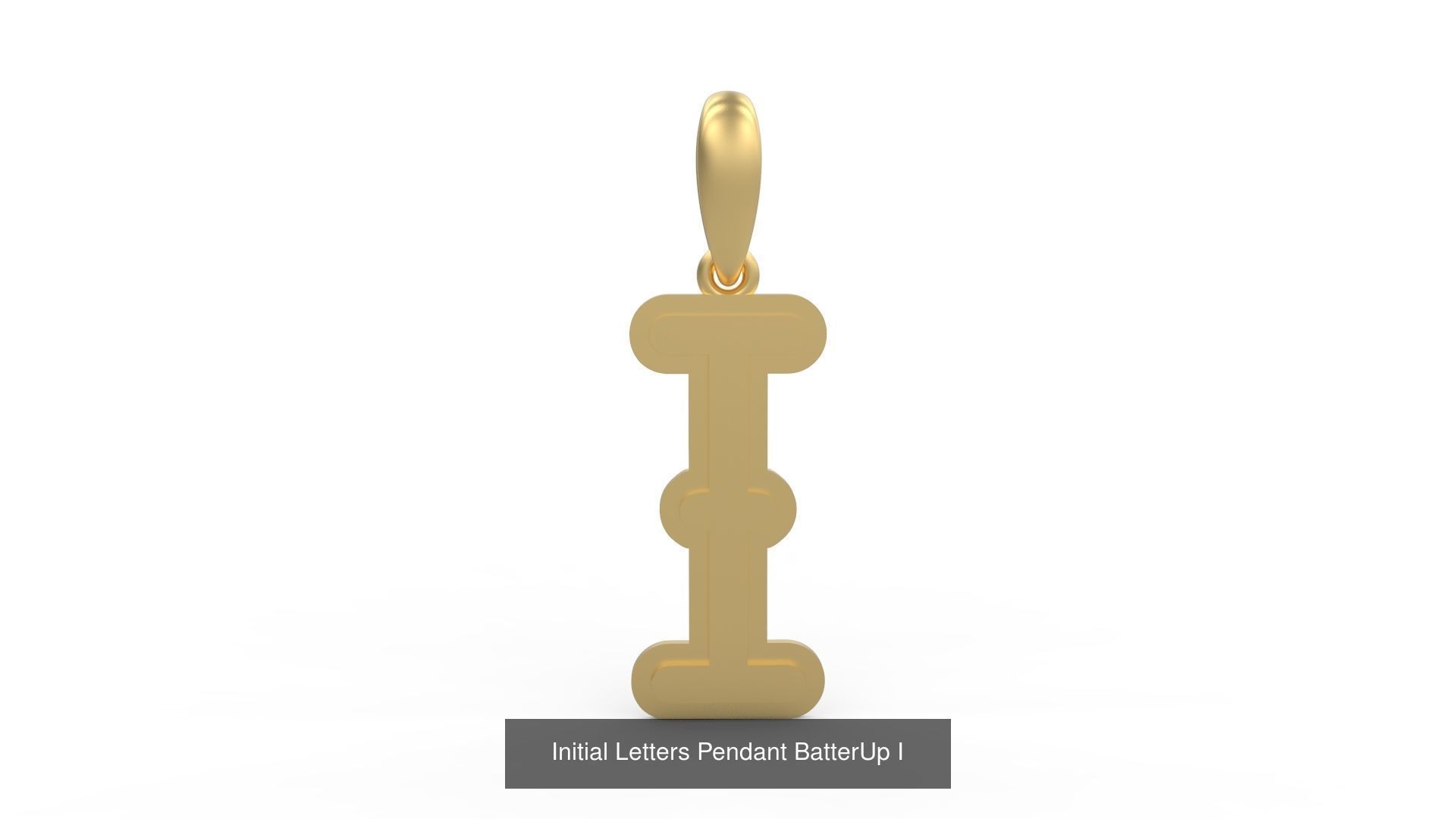 Initial Letters Pendant Alphabets BatterUp 3D Model Collection_11
