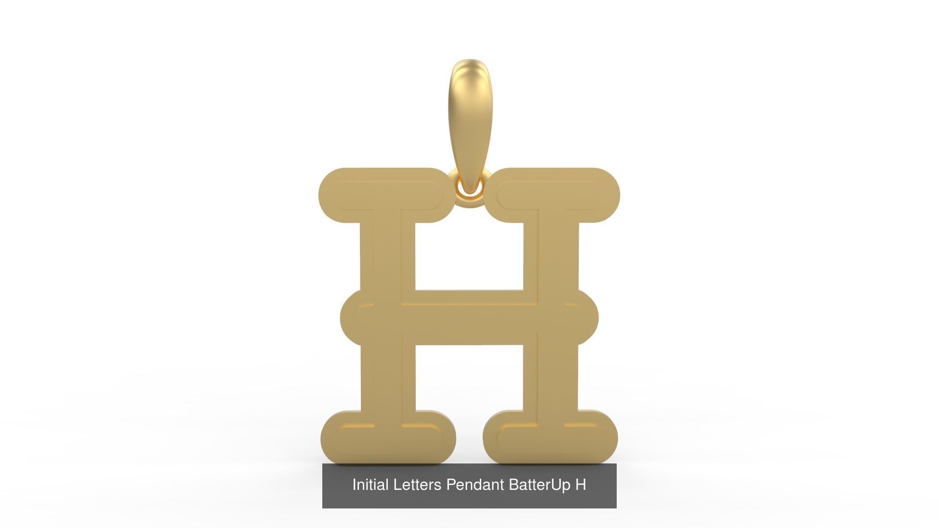 Initial Letters Pendant Alphabets BatterUp 3D Model Collection_10