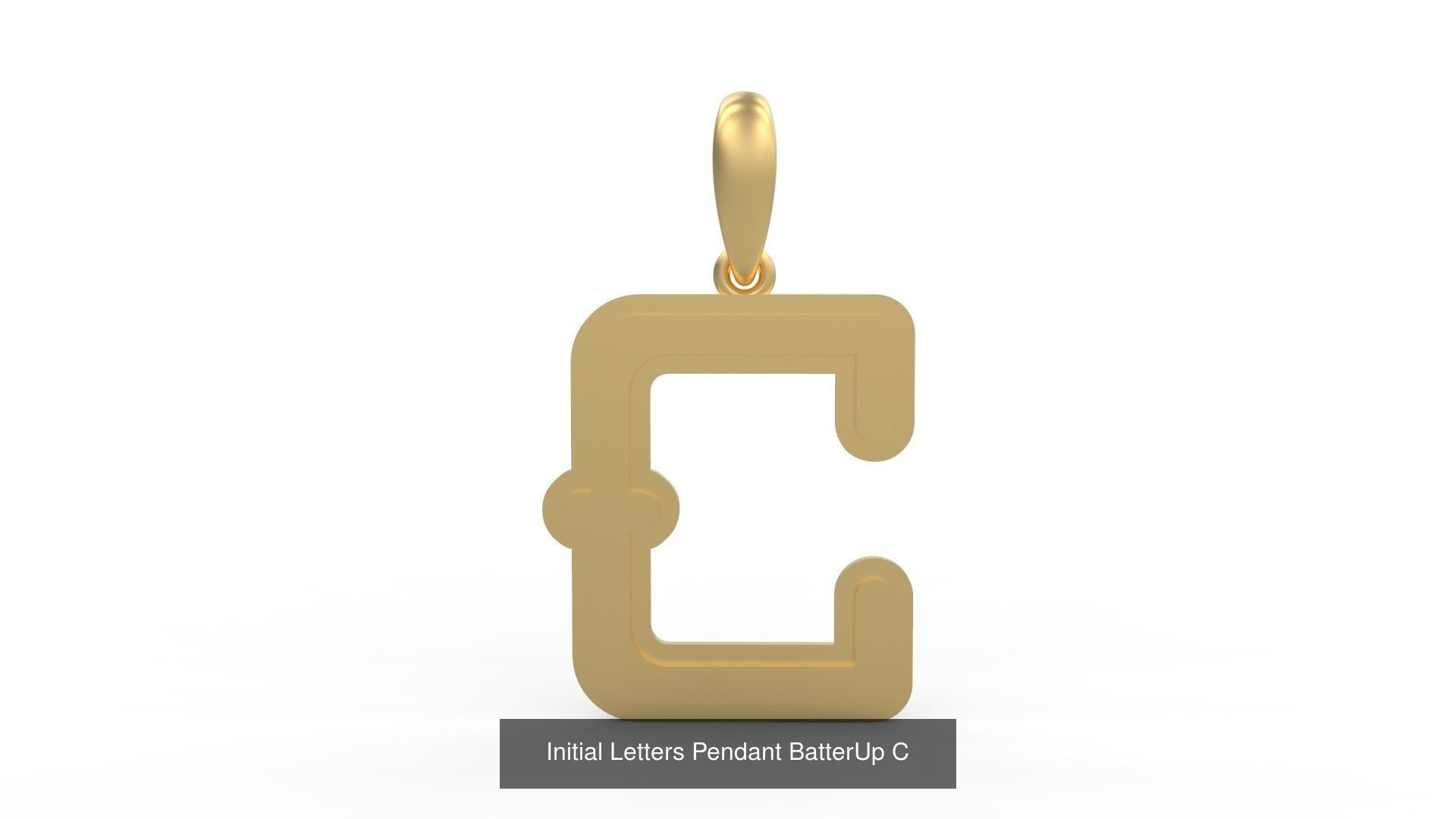 Initial Letters Pendant Alphabets BatterUp 3D Model Collection_5