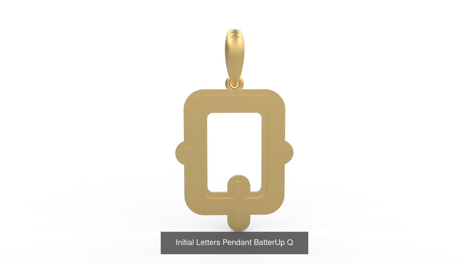 Initial Letters Pendant Alphabets BatterUp 3D Model Collection_19