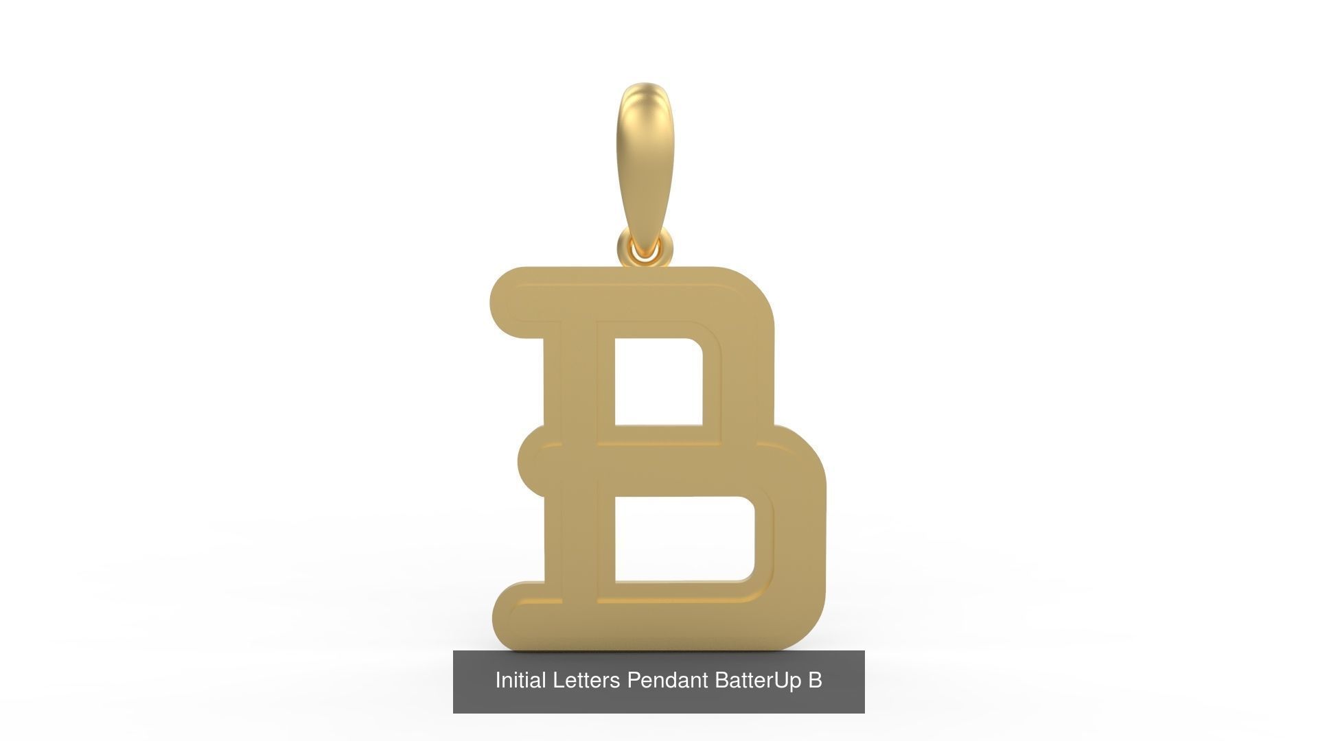 Initial Letters Pendant Alphabets BatterUp 3D Model Collection_4