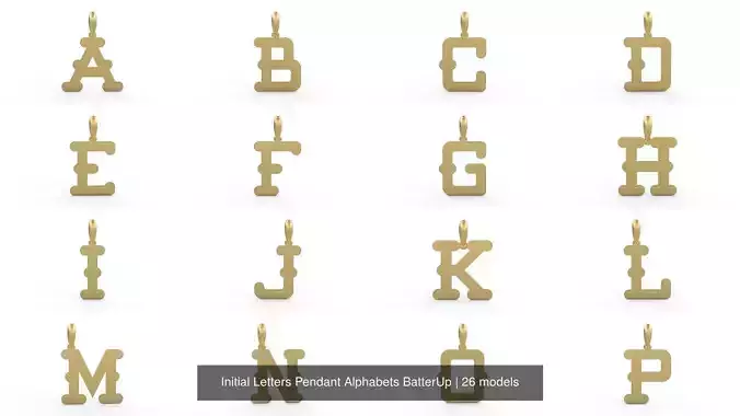Initial Letters Pendant Alphabets BatterUp