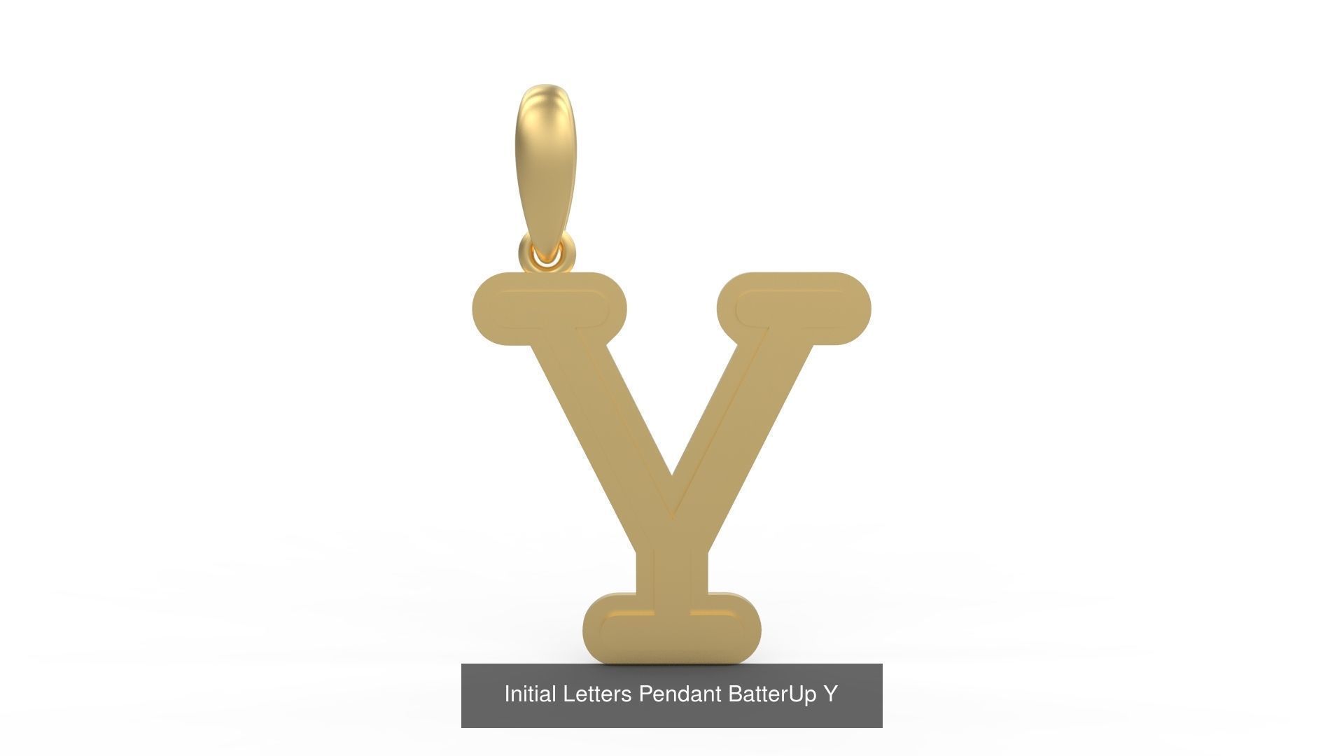 Initial Letters Pendant Alphabets BatterUp 3D Model Collection_27