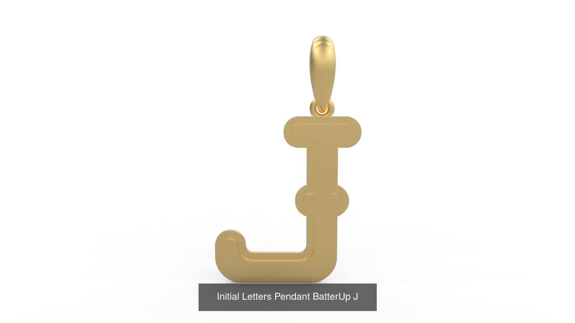 Initial Letters Pendant Alphabets BatterUp 3D Model Collection_12