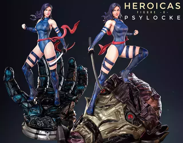 Herocias - Figure 6 - Psylocke - 3D Print Model