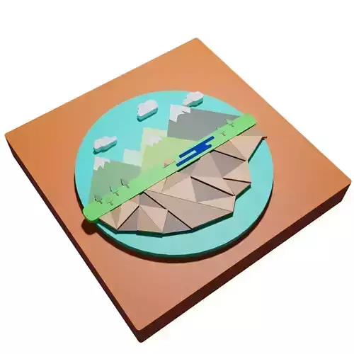 landscape 3d flat