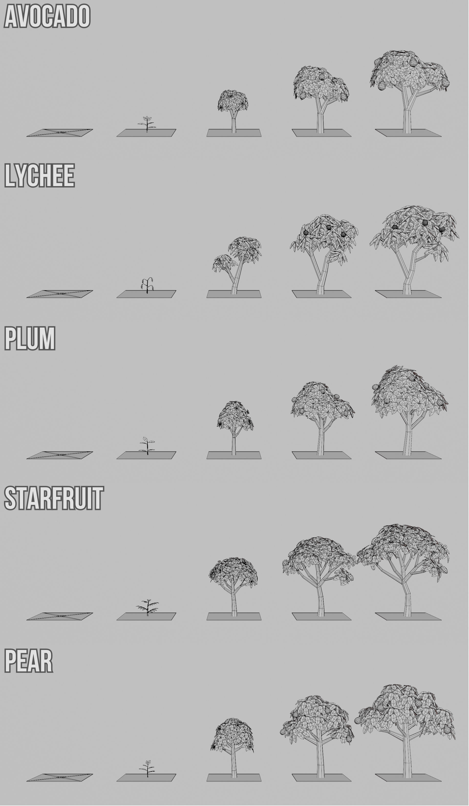 Fruit Farm Pack Low-poly 3D model_18