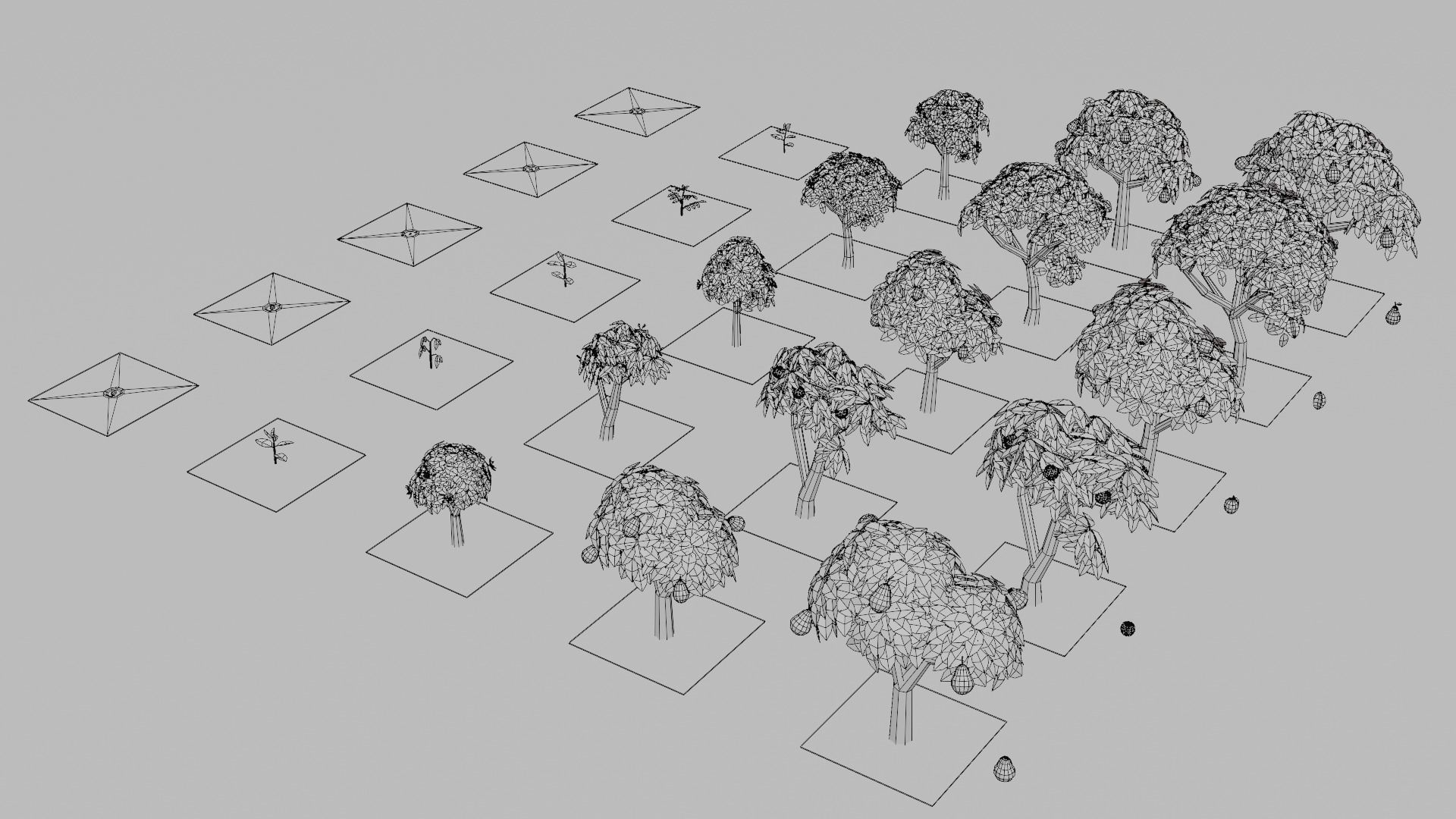 Fruit Farm Pack Low-poly 3D model_16