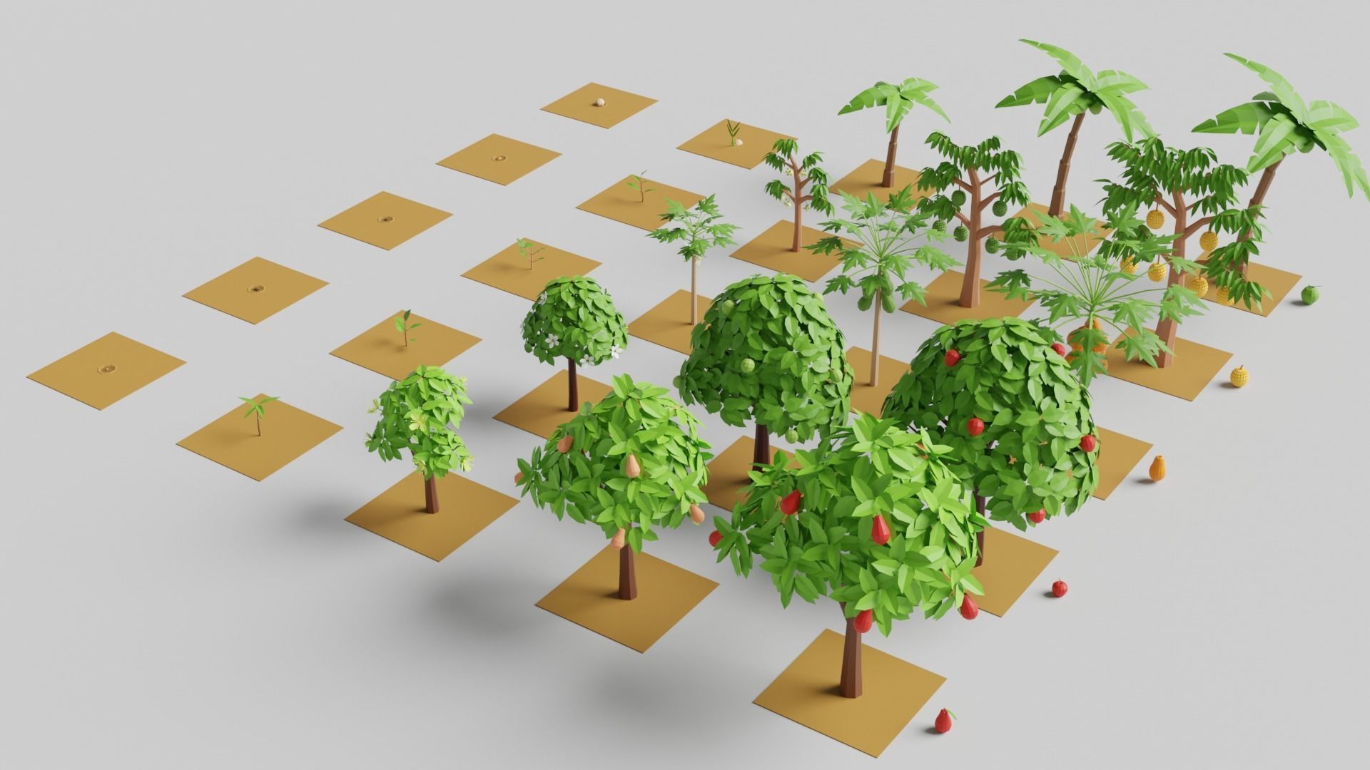 Fruit Farm Pack Low-poly 3D model_31
