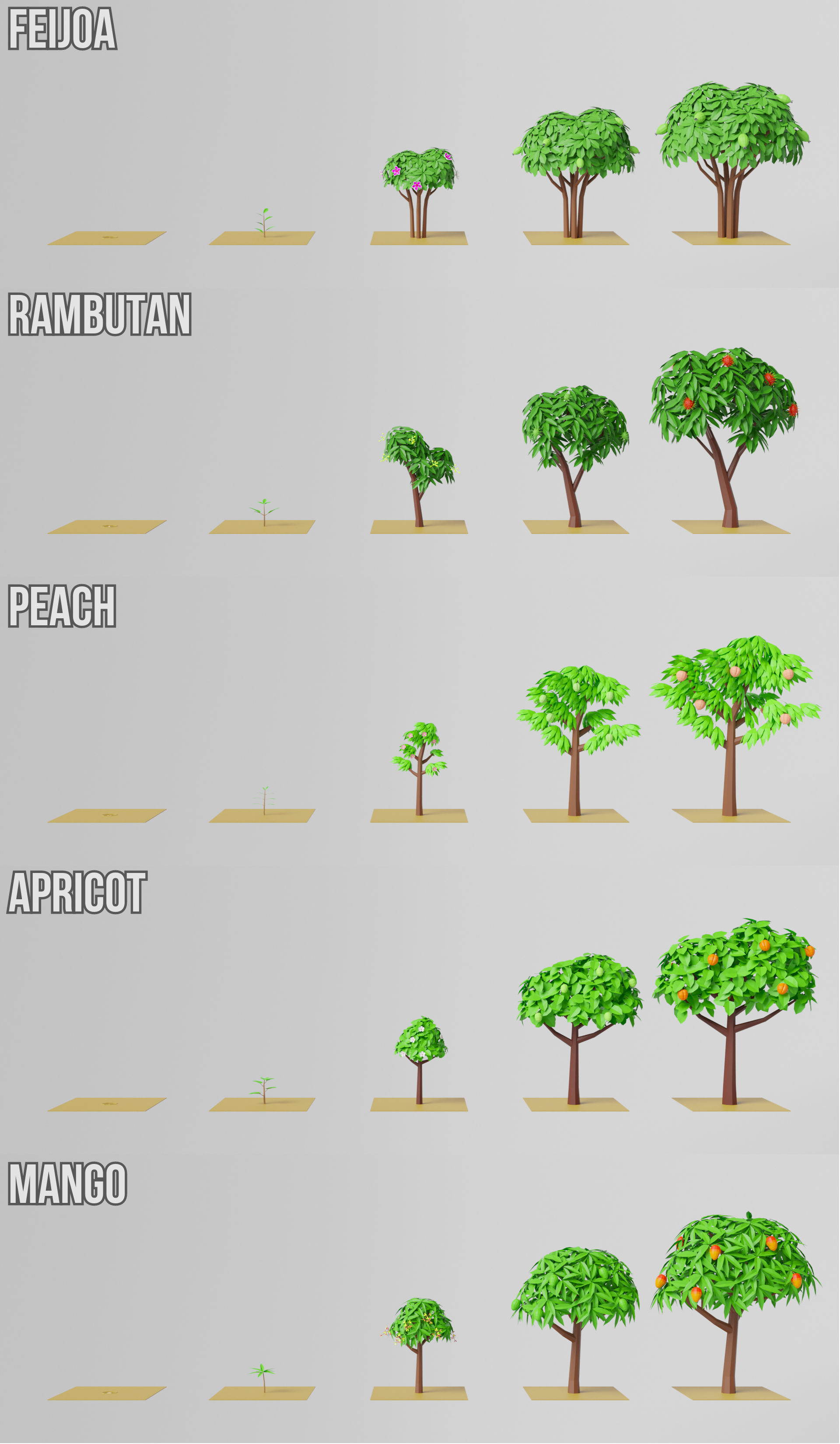 Fruit Farm Pack Low-poly 3D model_25