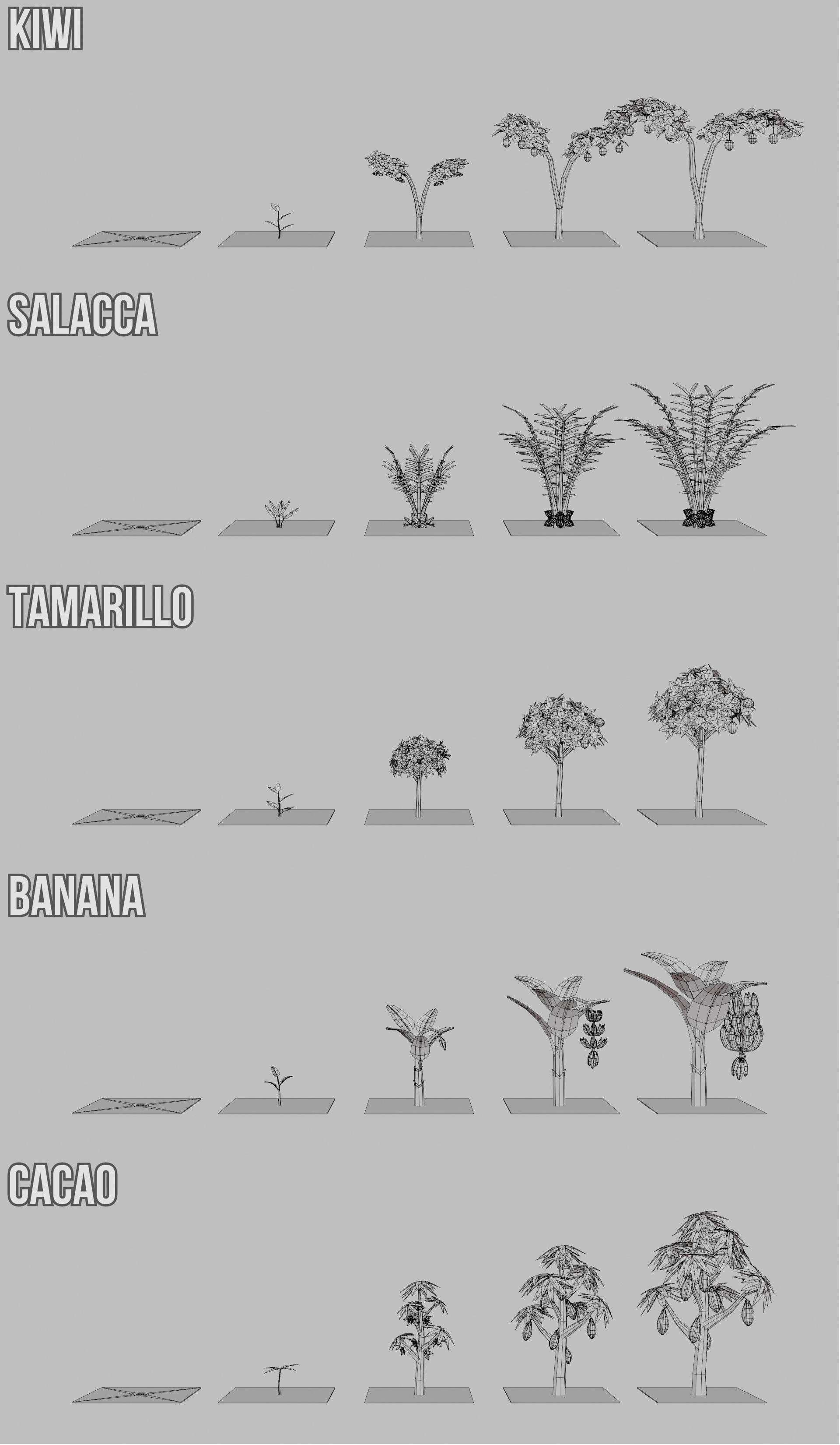 Fruit Farm Pack Low-poly 3D model_14