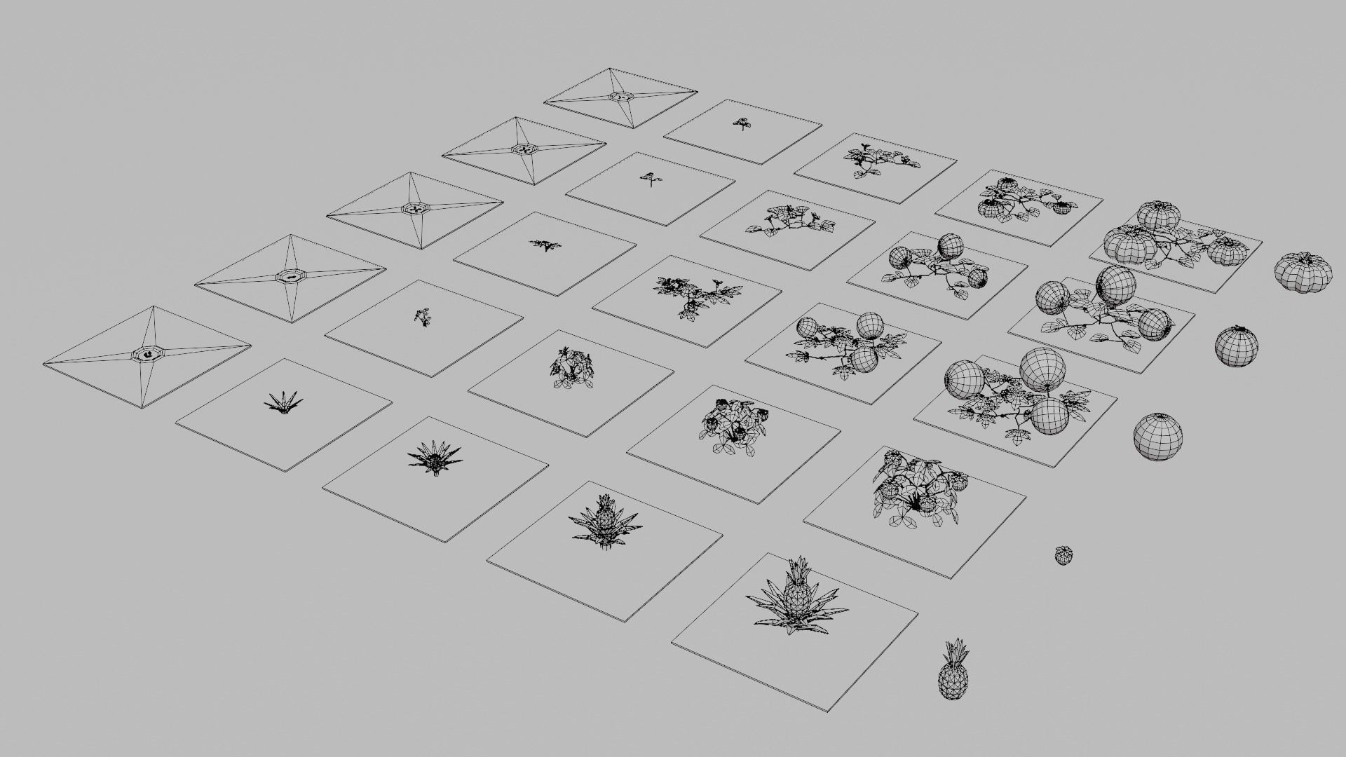 Fruit Farm Pack Low-poly 3D model_2