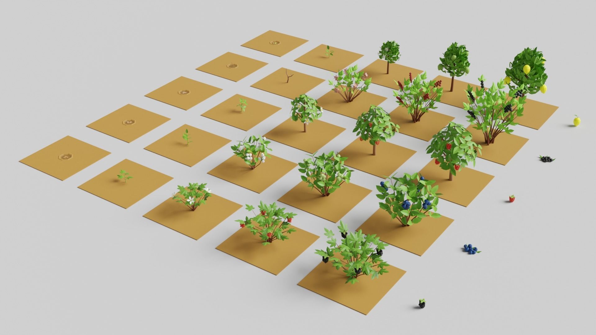 Fruit Farm Pack Low-poly 3D model_3