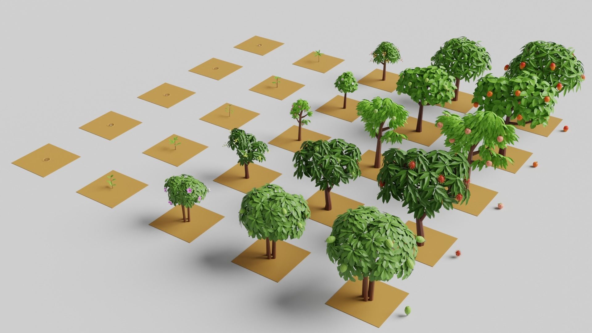 Fruit Farm Pack Low-poly 3D model_23