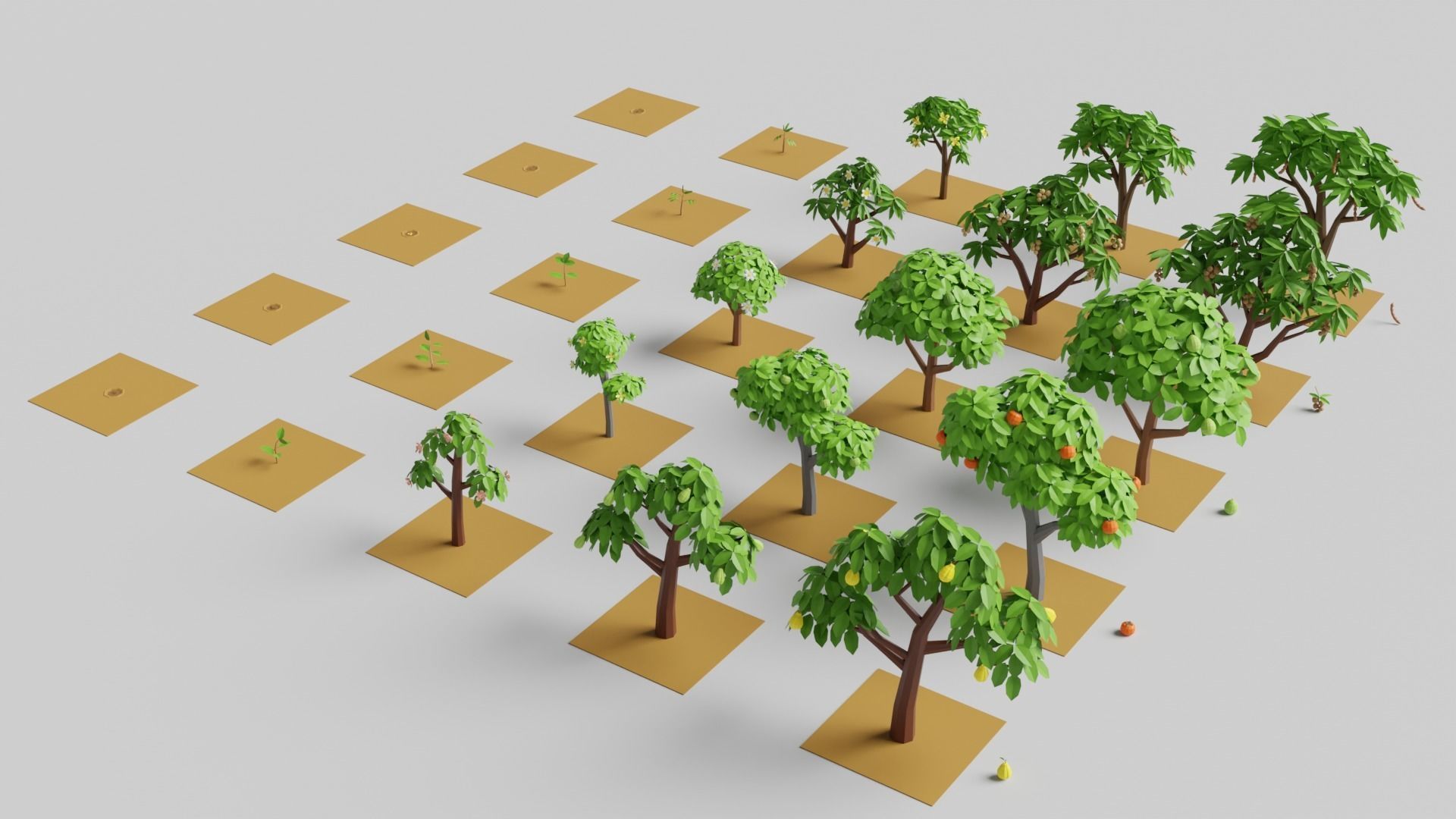 Fruit Farm Pack Low-poly 3D model_19