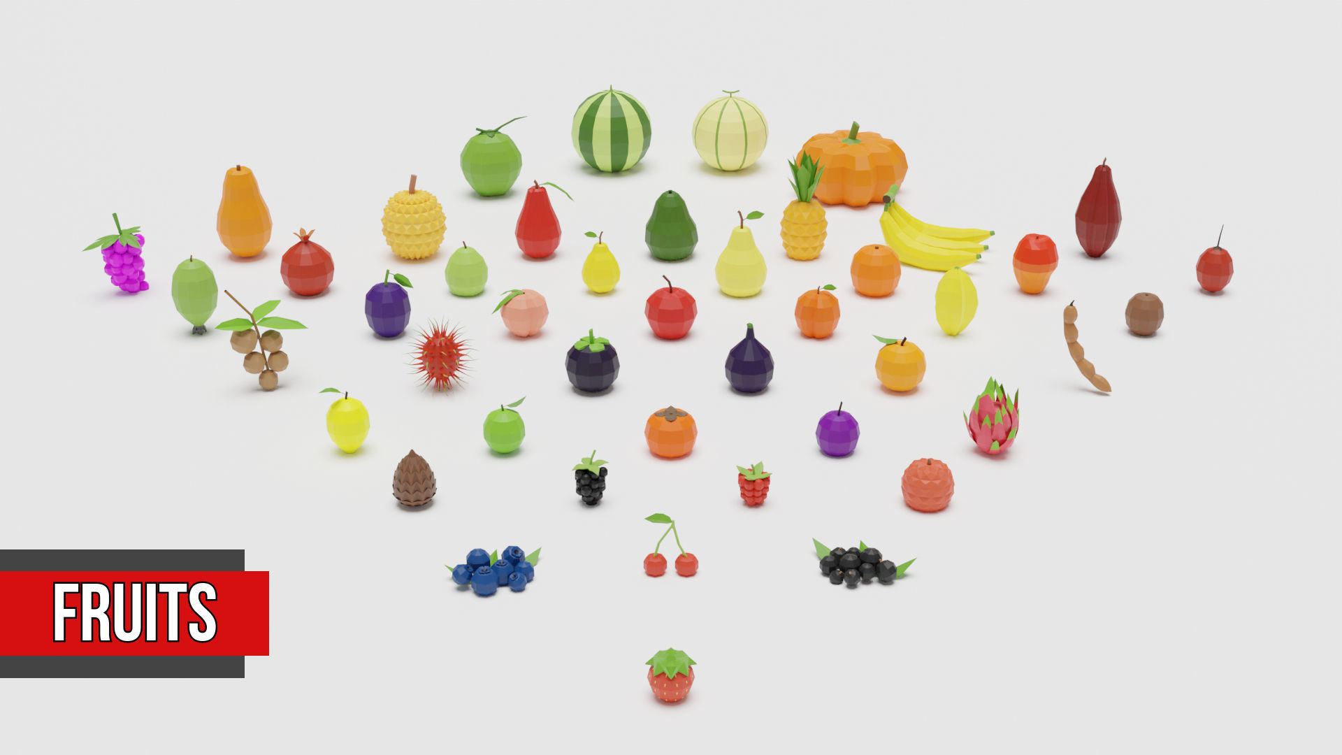 Fruit Farm Pack Low-poly 3D model_35