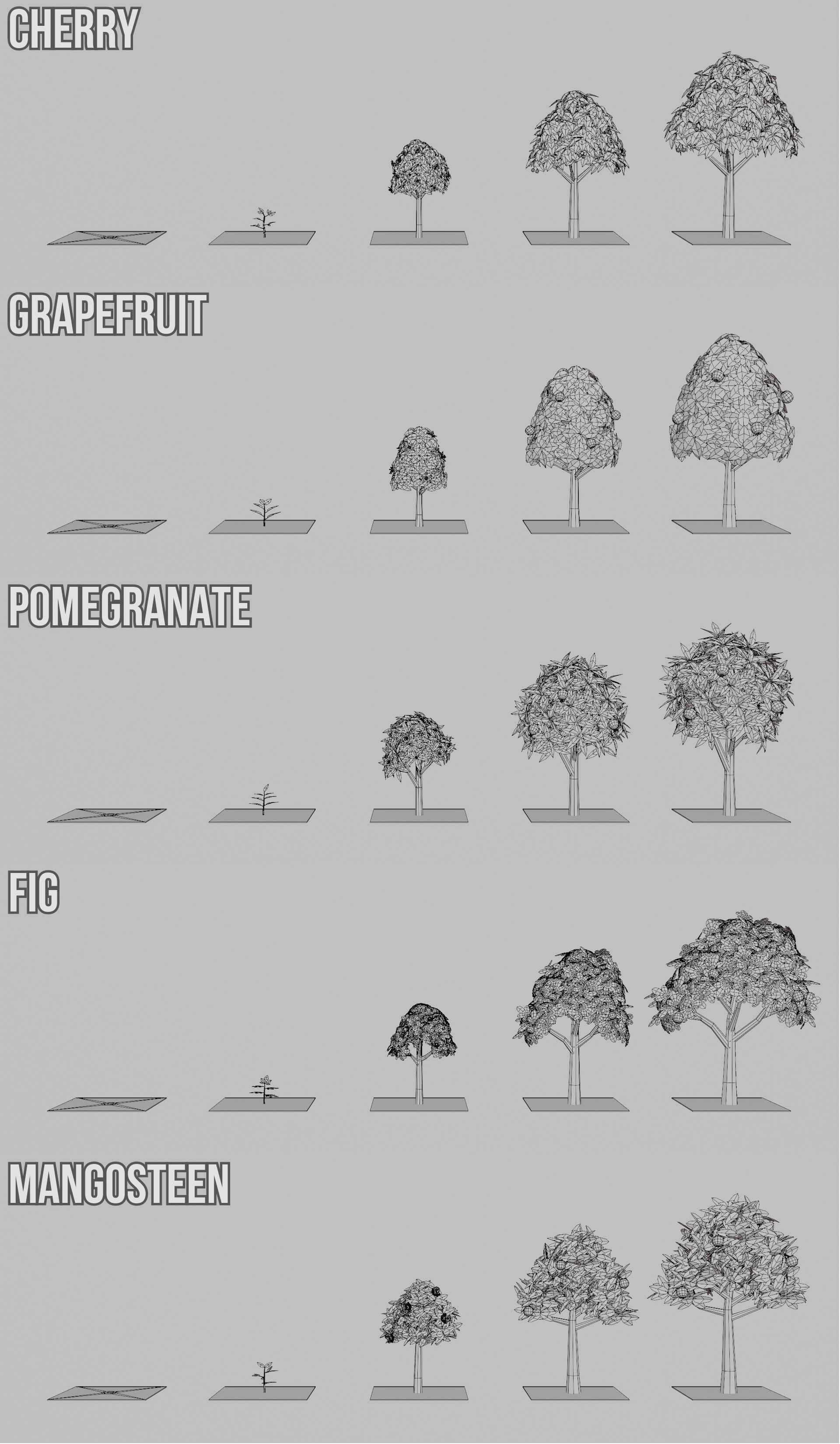 Fruit Farm Pack Low-poly 3D model_30