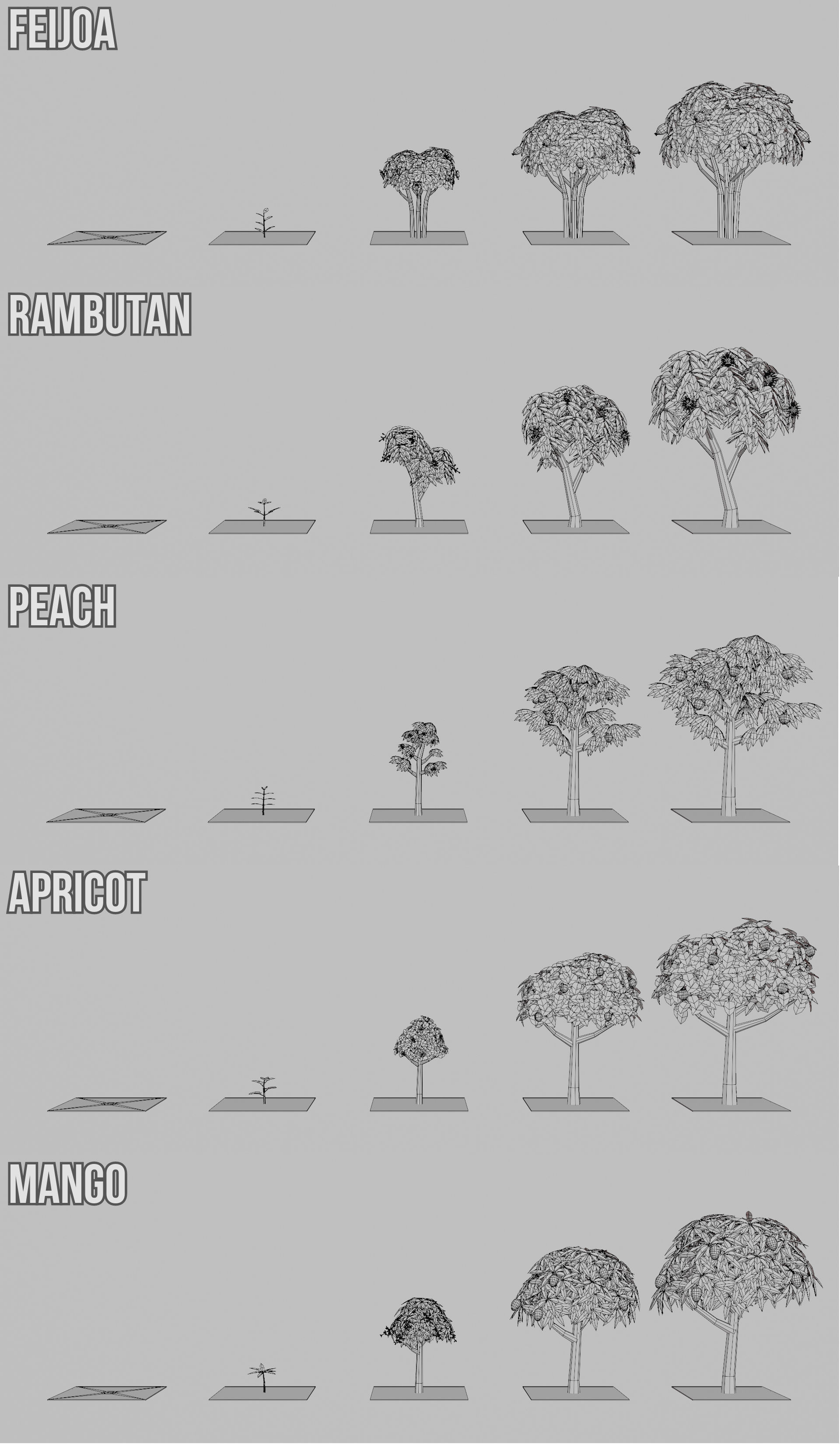Fruit Farm Pack Low-poly 3D model_26