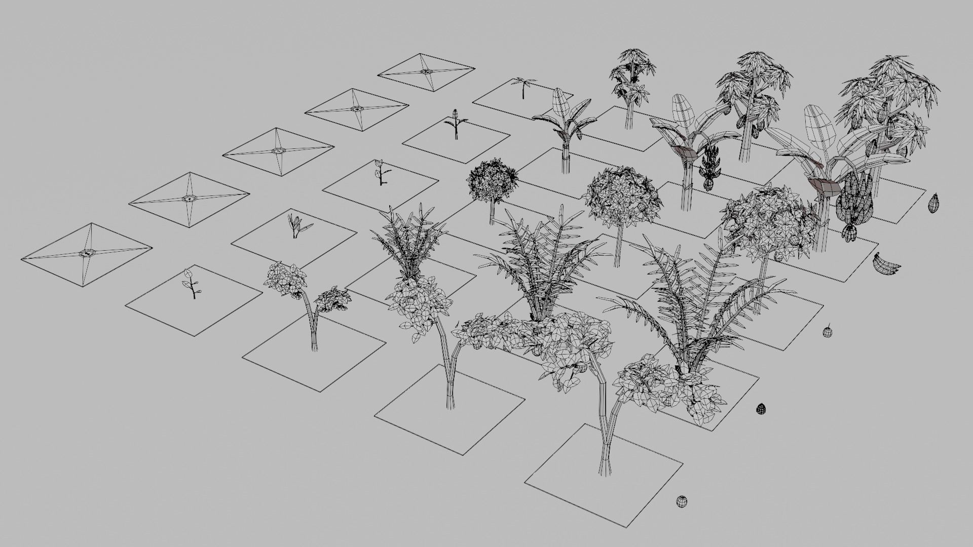 Fruit Farm Pack Low-poly 3D model_12