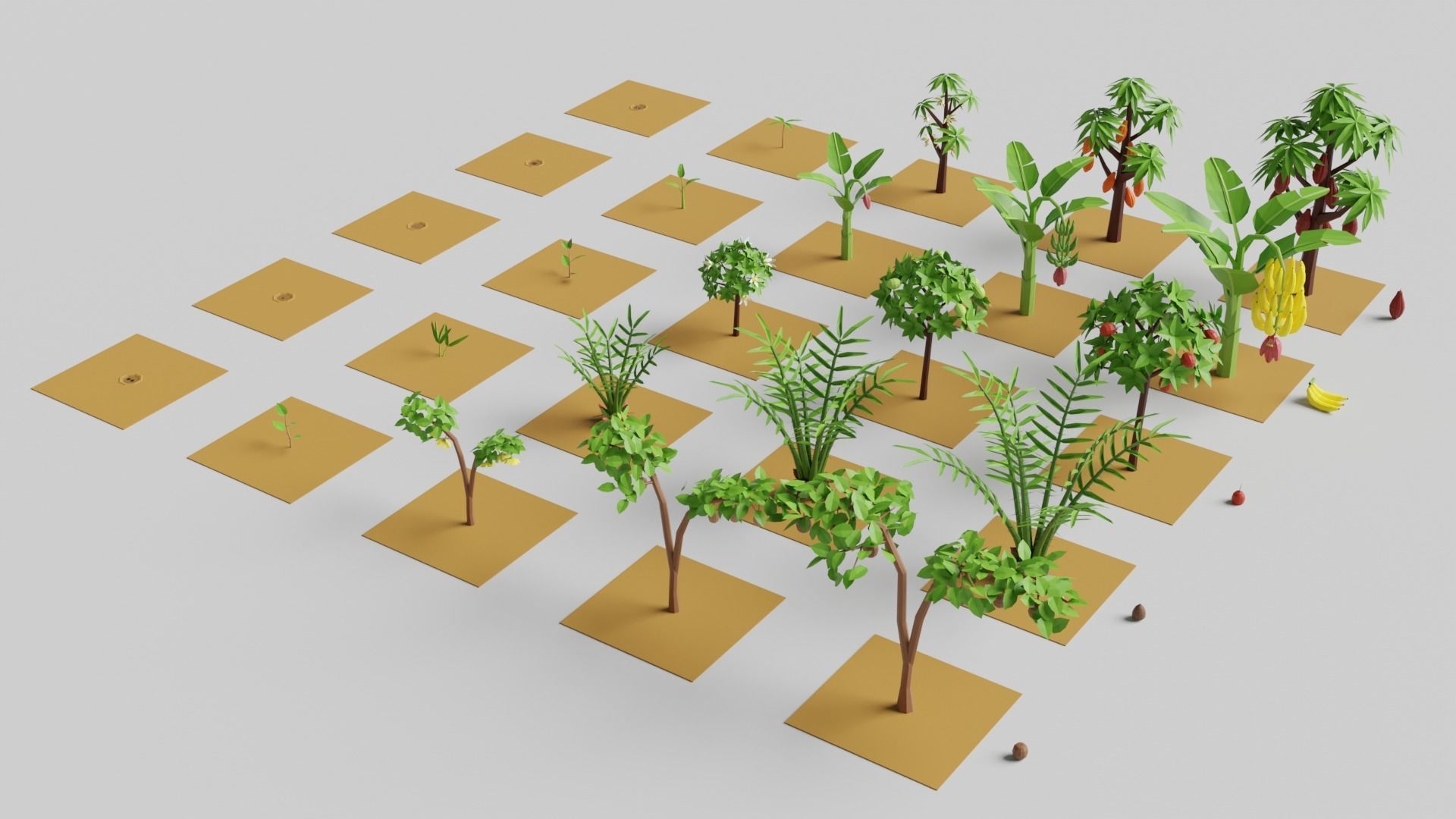 Fruit Farm Pack Low-poly 3D model_11