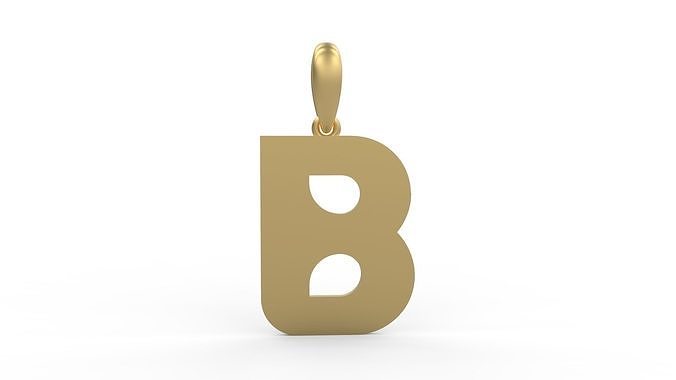 Initial Letters Pendant BATTLE ROYALE B 3D print model