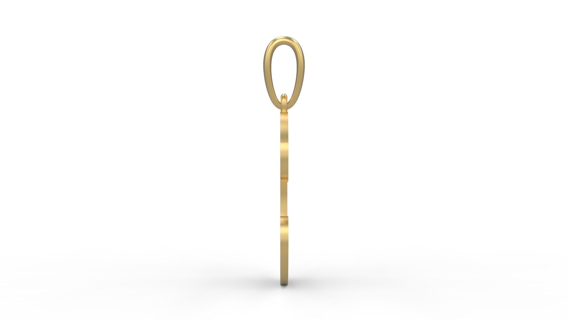 Initial Letters Pendant BATTLE ROYALE C 3D print model_2