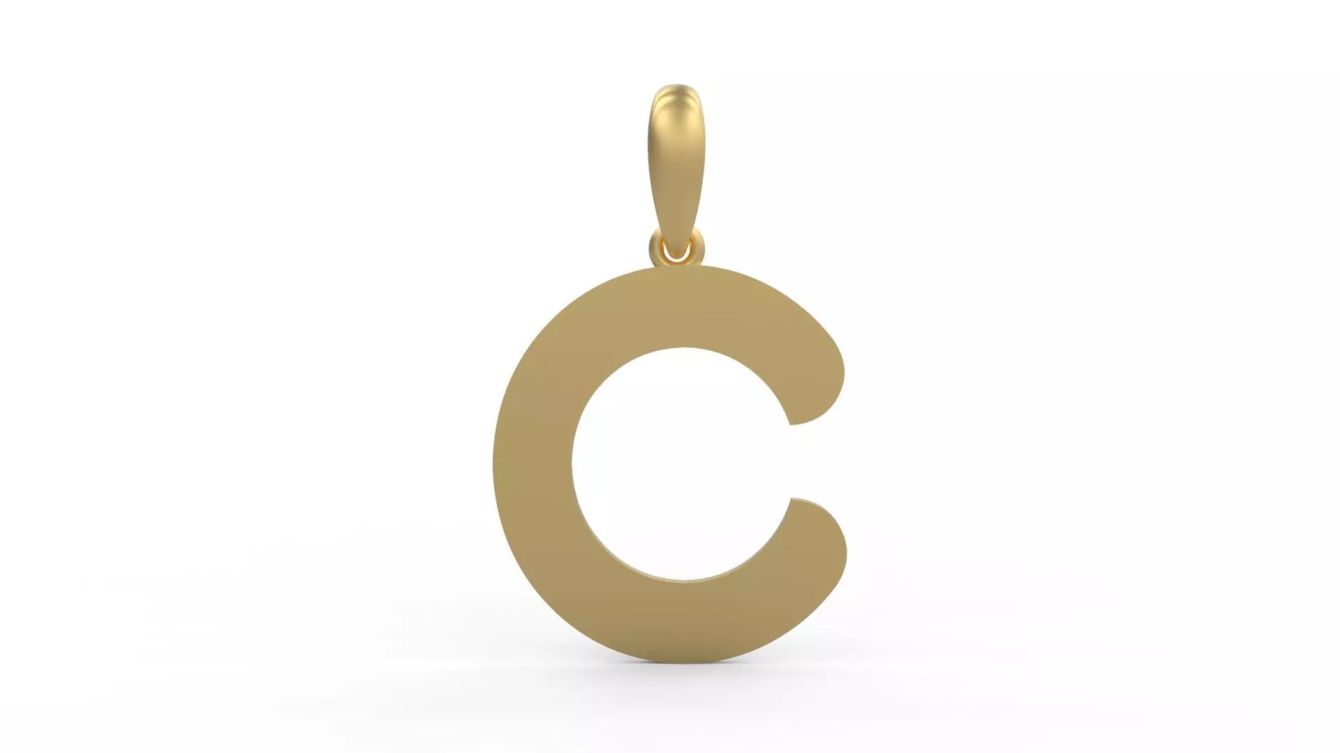 Initial Letters Pendant BATTLE ROYALE C 3D print model_0