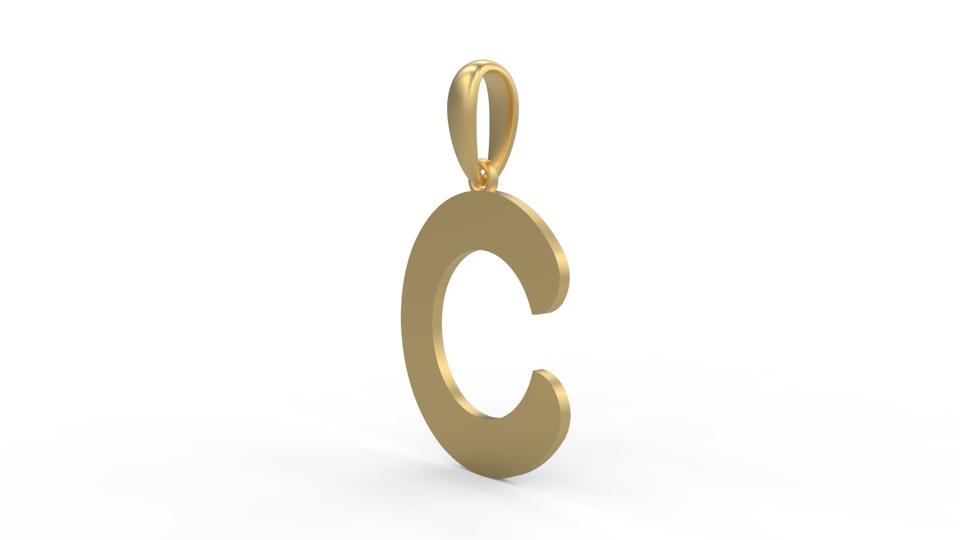 Initial Letters Pendant BATTLE ROYALE C 3D print model_1