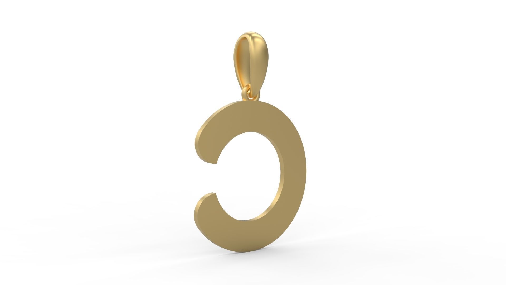 Initial Letters Pendant BATTLE ROYALE C 3D print model_3