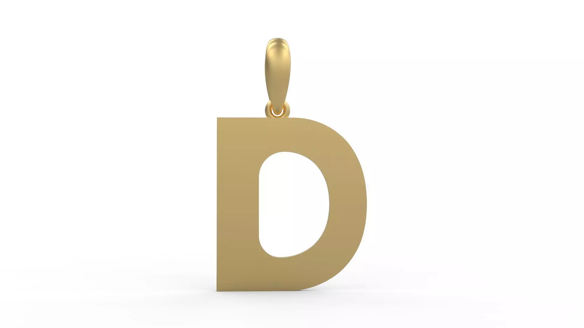 Initial Letters Pendant BATTLE ROYALE D 3D print model_0