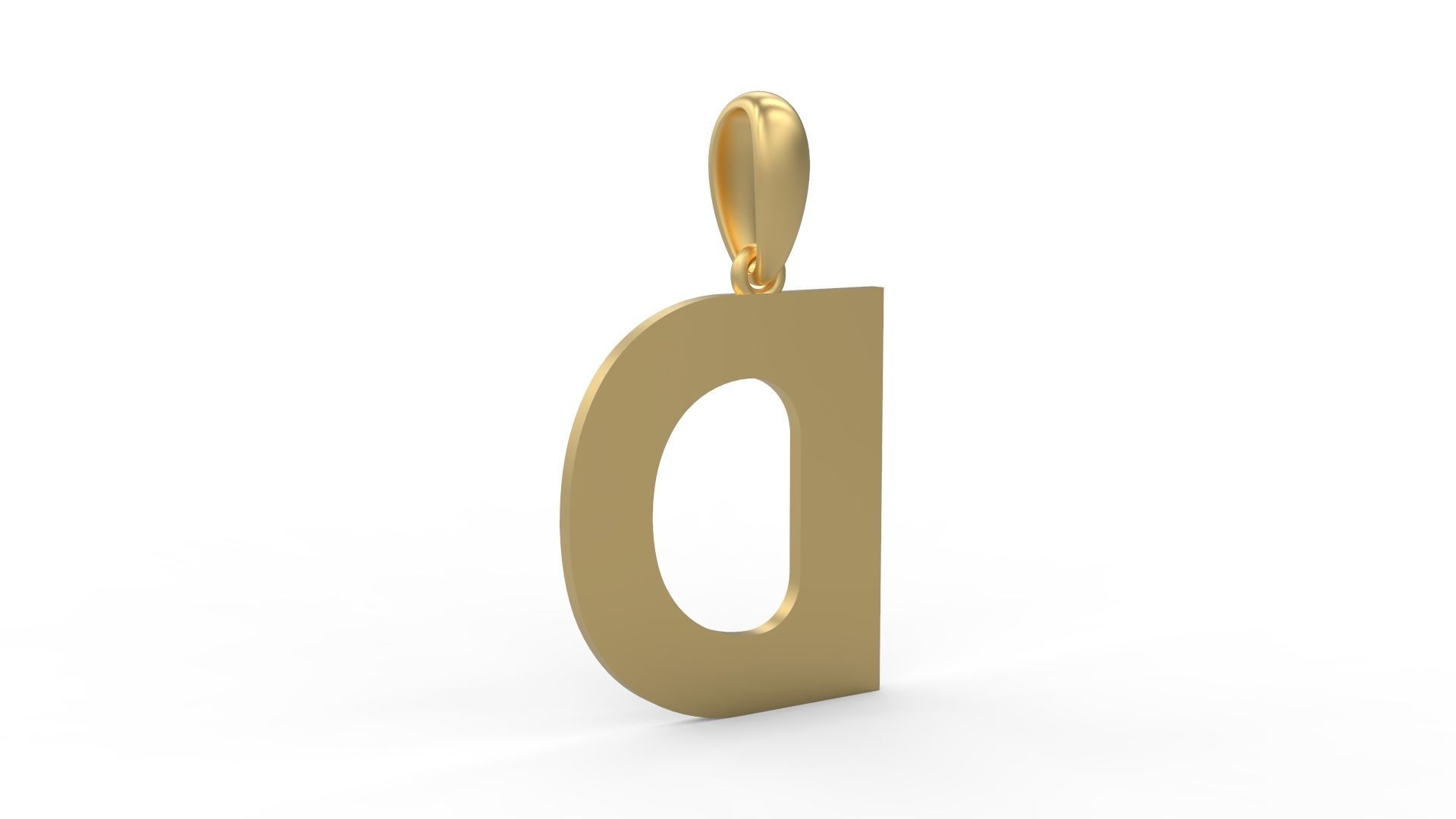 Initial Letters Pendant BATTLE ROYALE D 3D print model_3