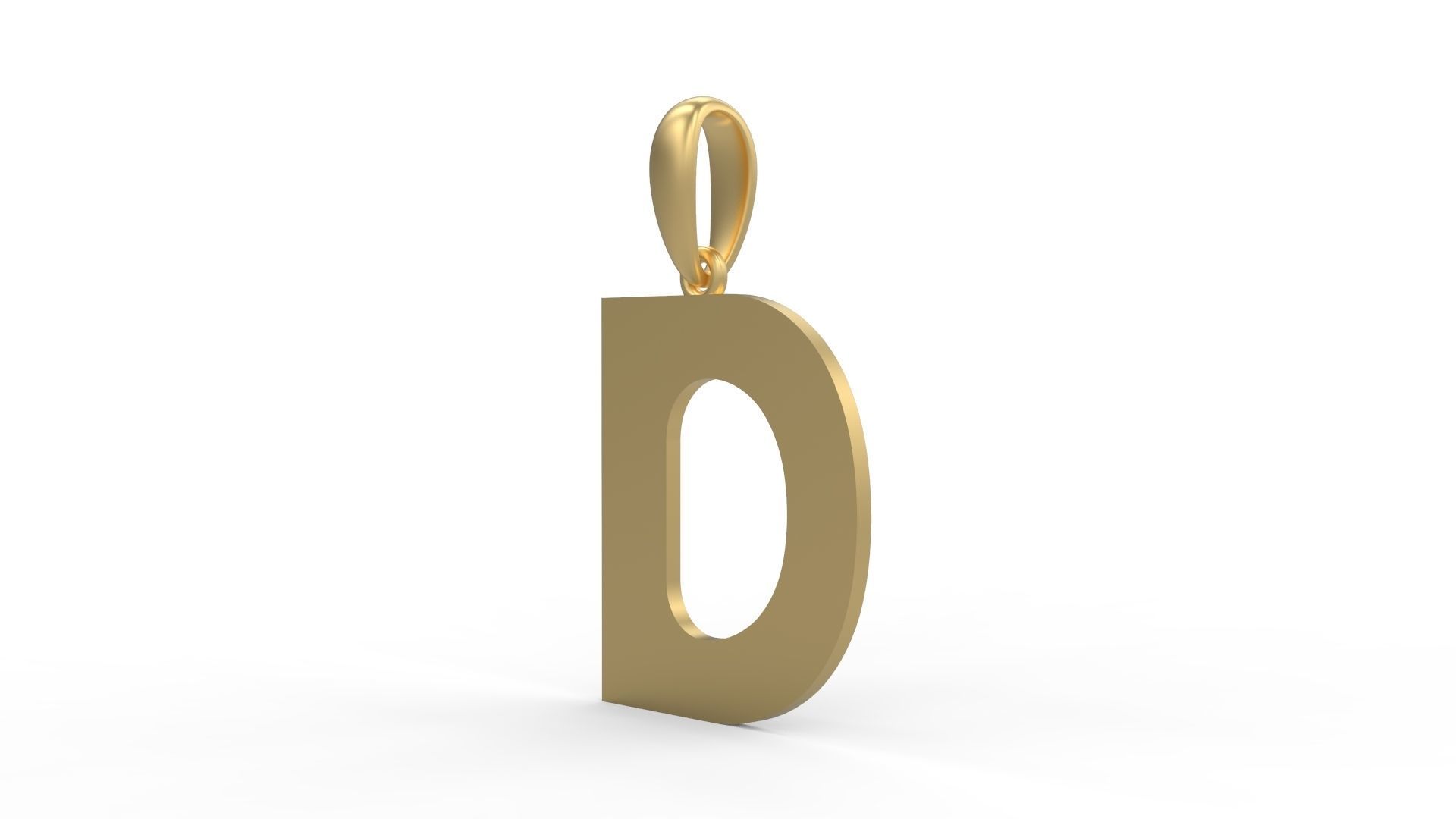 Initial Letters Pendant BATTLE ROYALE D 3D print model_1