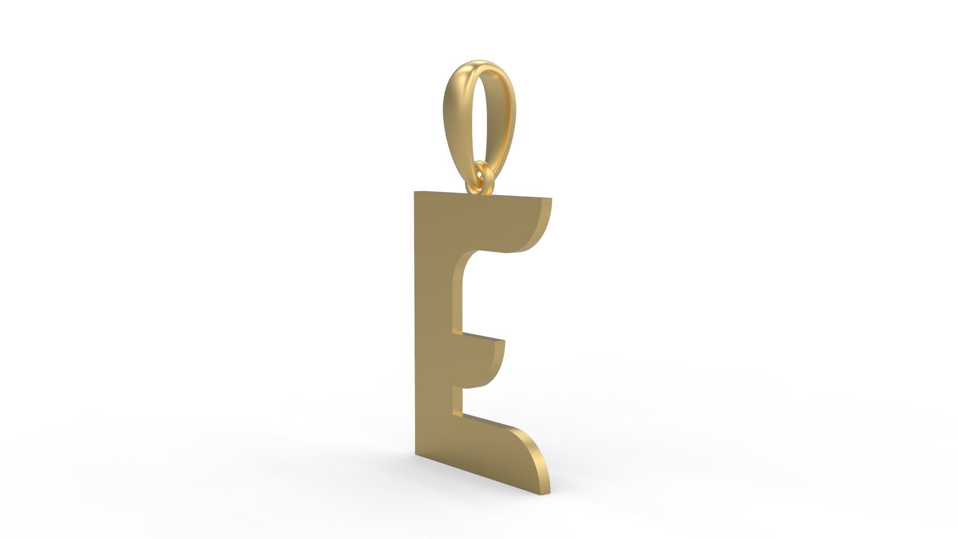 Initial Letters Pendant BATTLE ROYALE E 3D print model_1