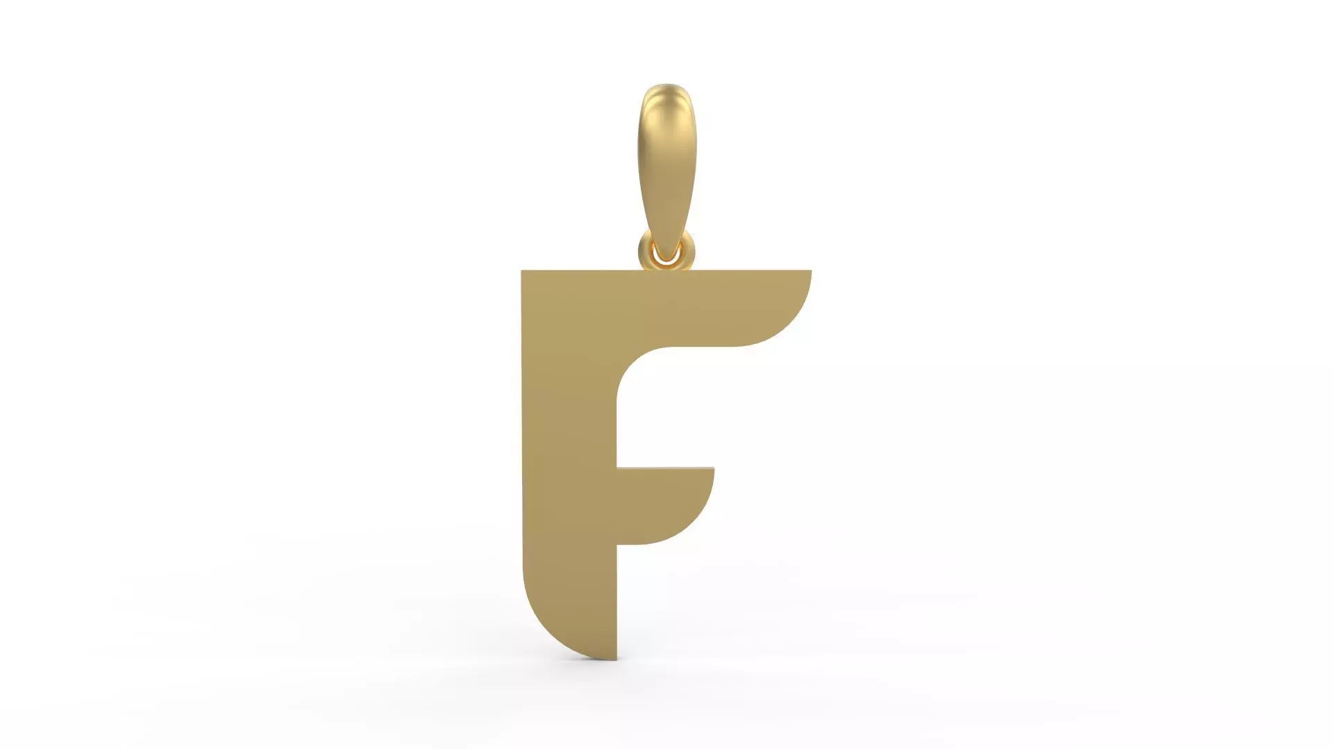Initial Letters Pendant BATTLE ROYALE F 3D print model_0