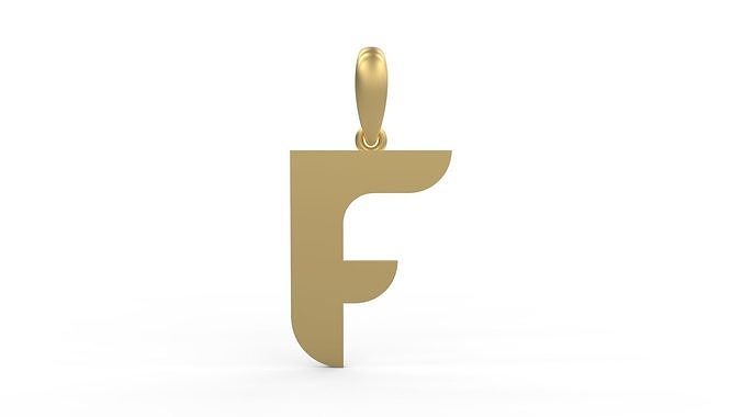 Initial Letters Pendant BATTLE ROYALE F 3D print model