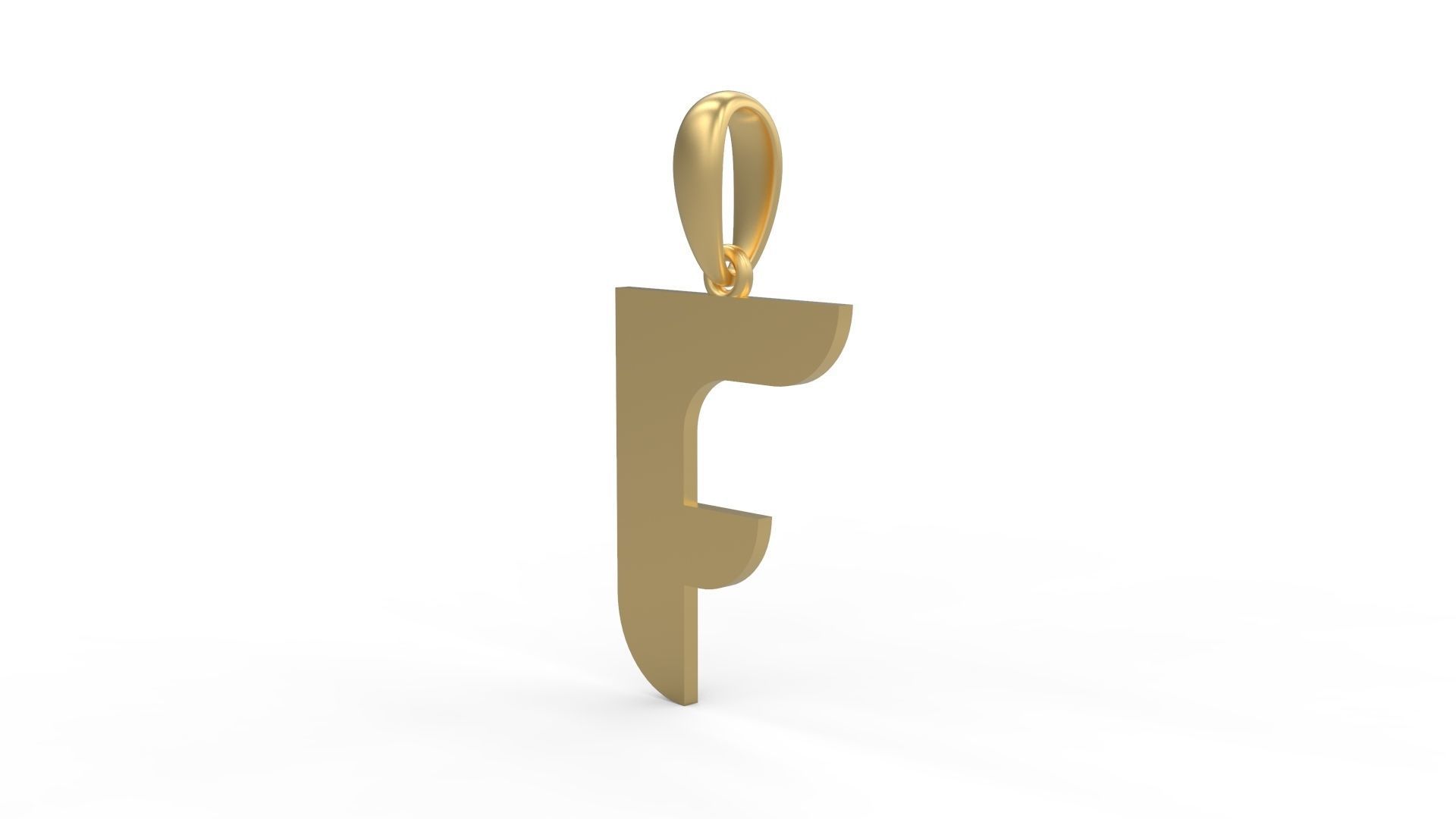 Initial Letters Pendant BATTLE ROYALE F 3D print model_1