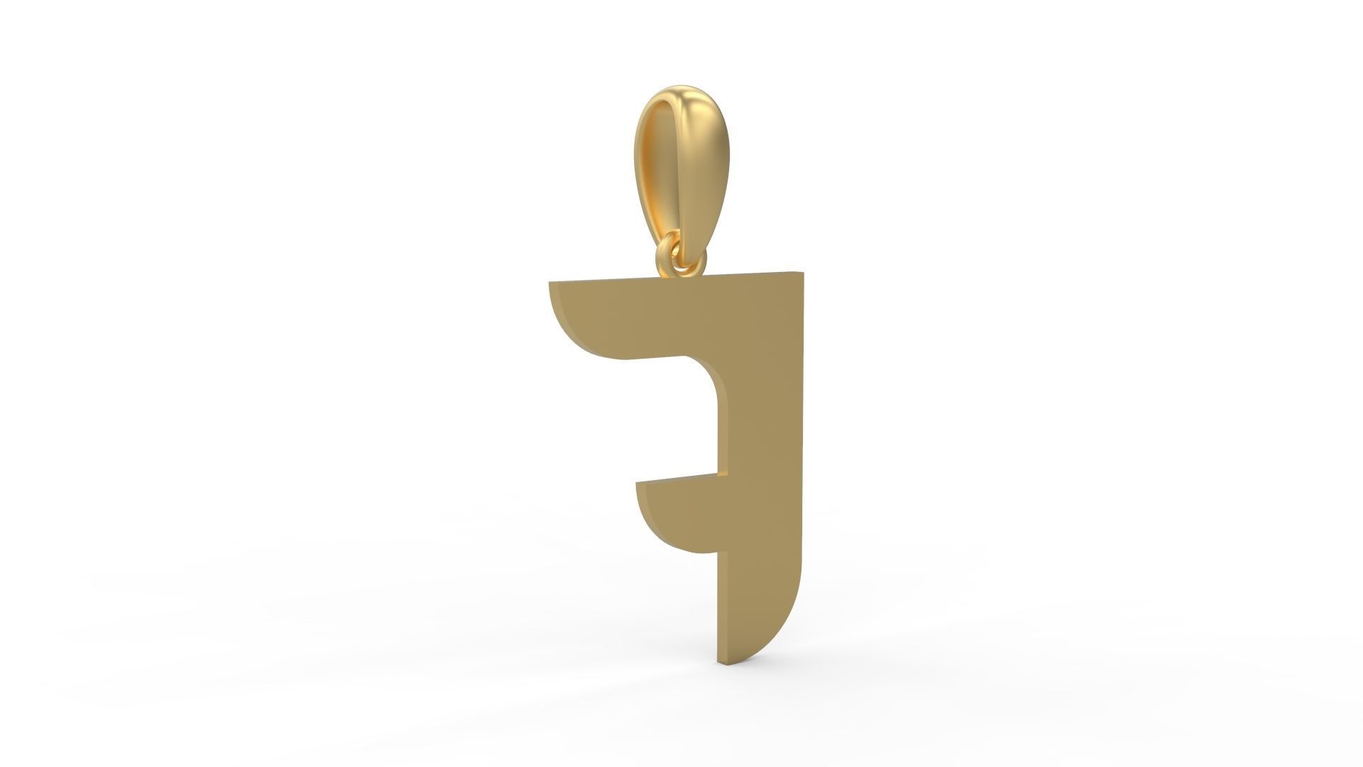 Initial Letters Pendant BATTLE ROYALE F 3D print model_3