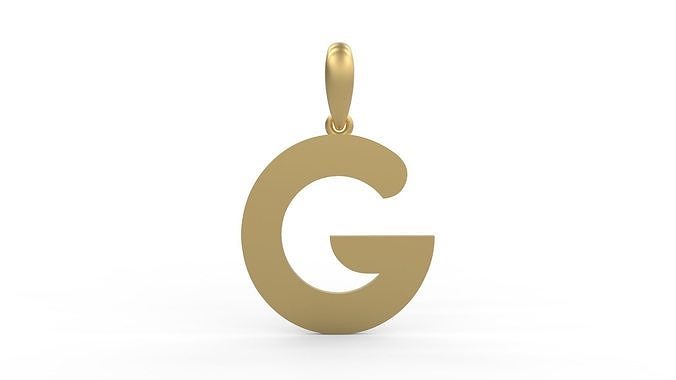 Initial Letters Pendant BATTLE ROYALE G 3D print model