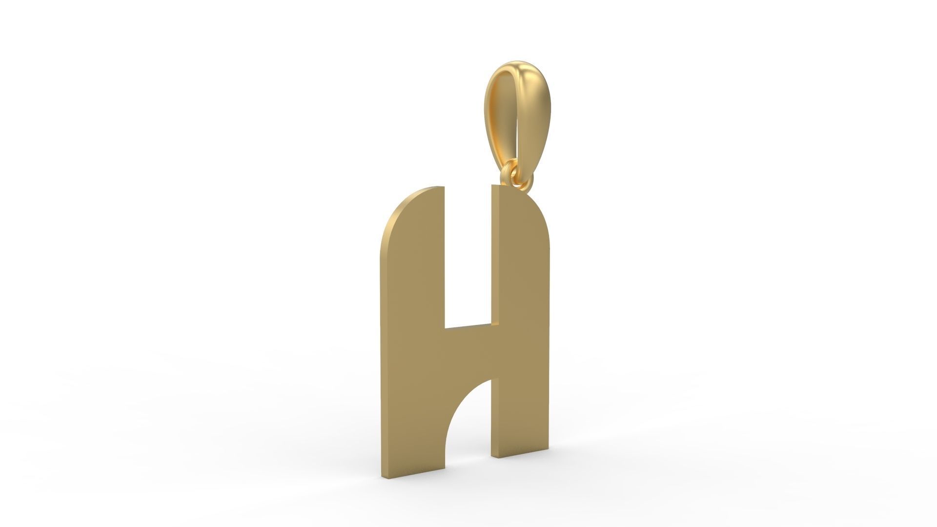 Initial Letters Pendant BATTLE ROYALE H 3D print model_3