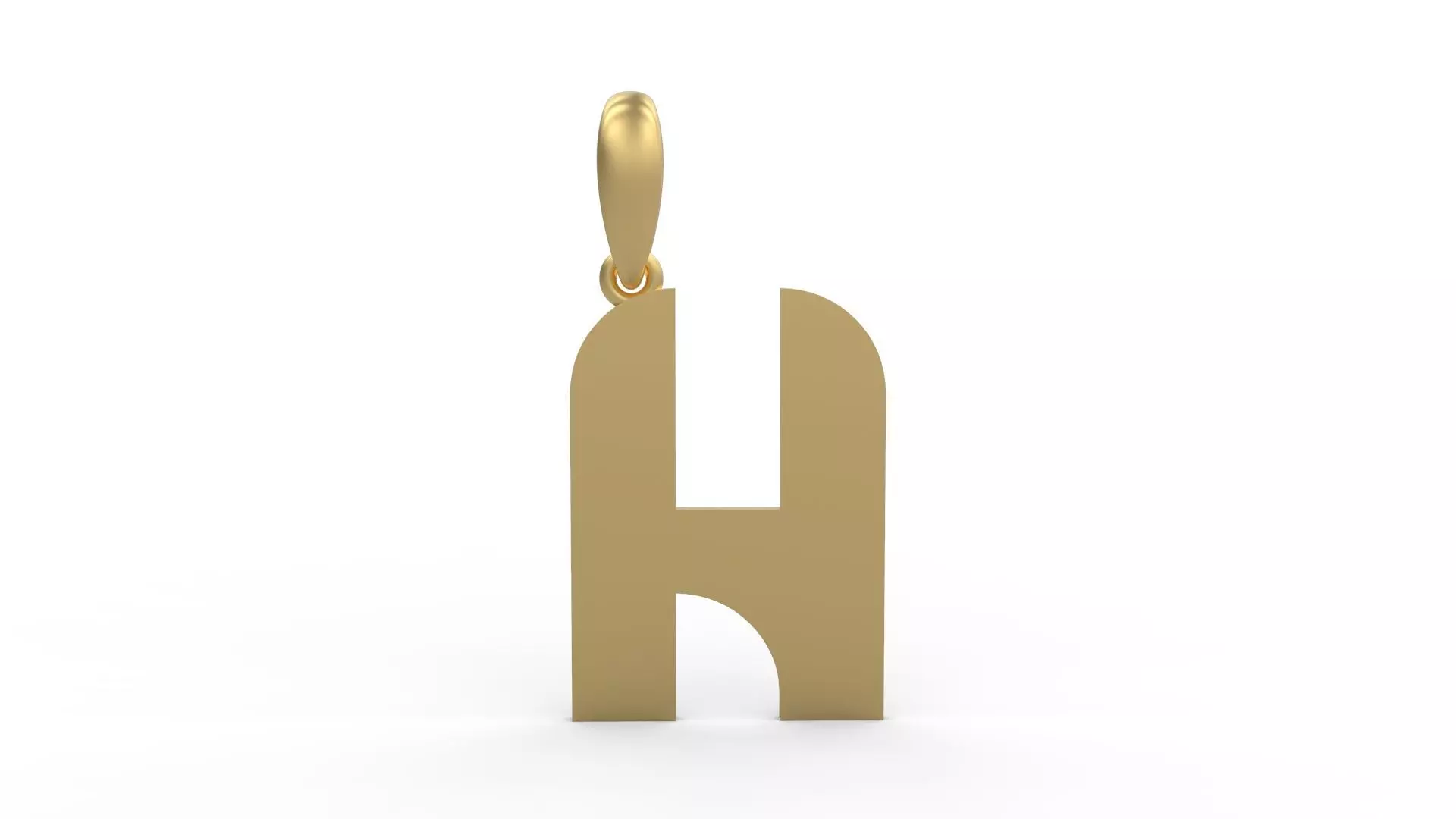 Initial Letters Pendant BATTLE ROYALE H 3D print model_0