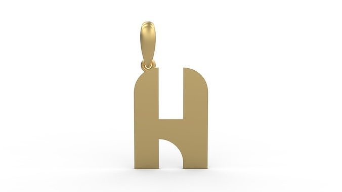 Initial Letters Pendant BATTLE ROYALE H 3D print model