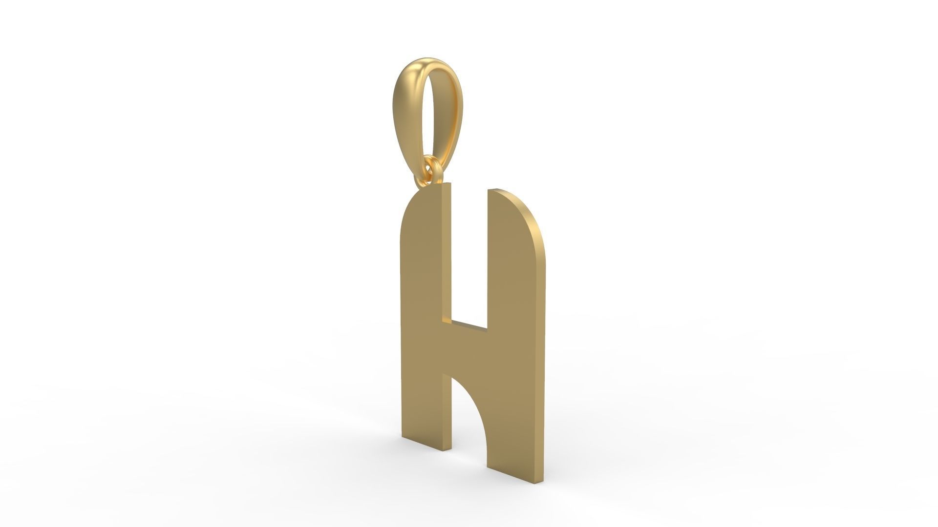 Initial Letters Pendant BATTLE ROYALE H 3D print model_1