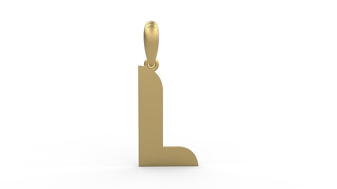 Initial Letters Pendant BATTLE ROYALE L 3D print model