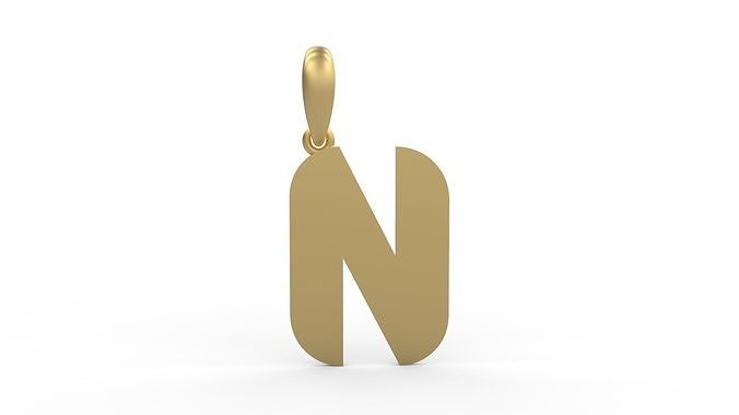 Initial Letters Pendant BATTLE ROYALE N 3D print model